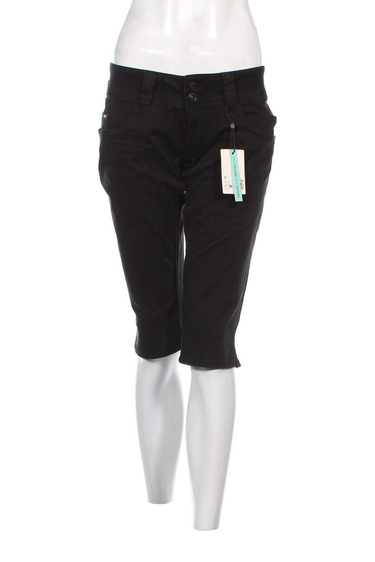 Γυναικείο κοντό παντελόνι Pepe Jeans, Μέγεθος XL, Χρώμα Μαύρο, Τιμή 30,06 €