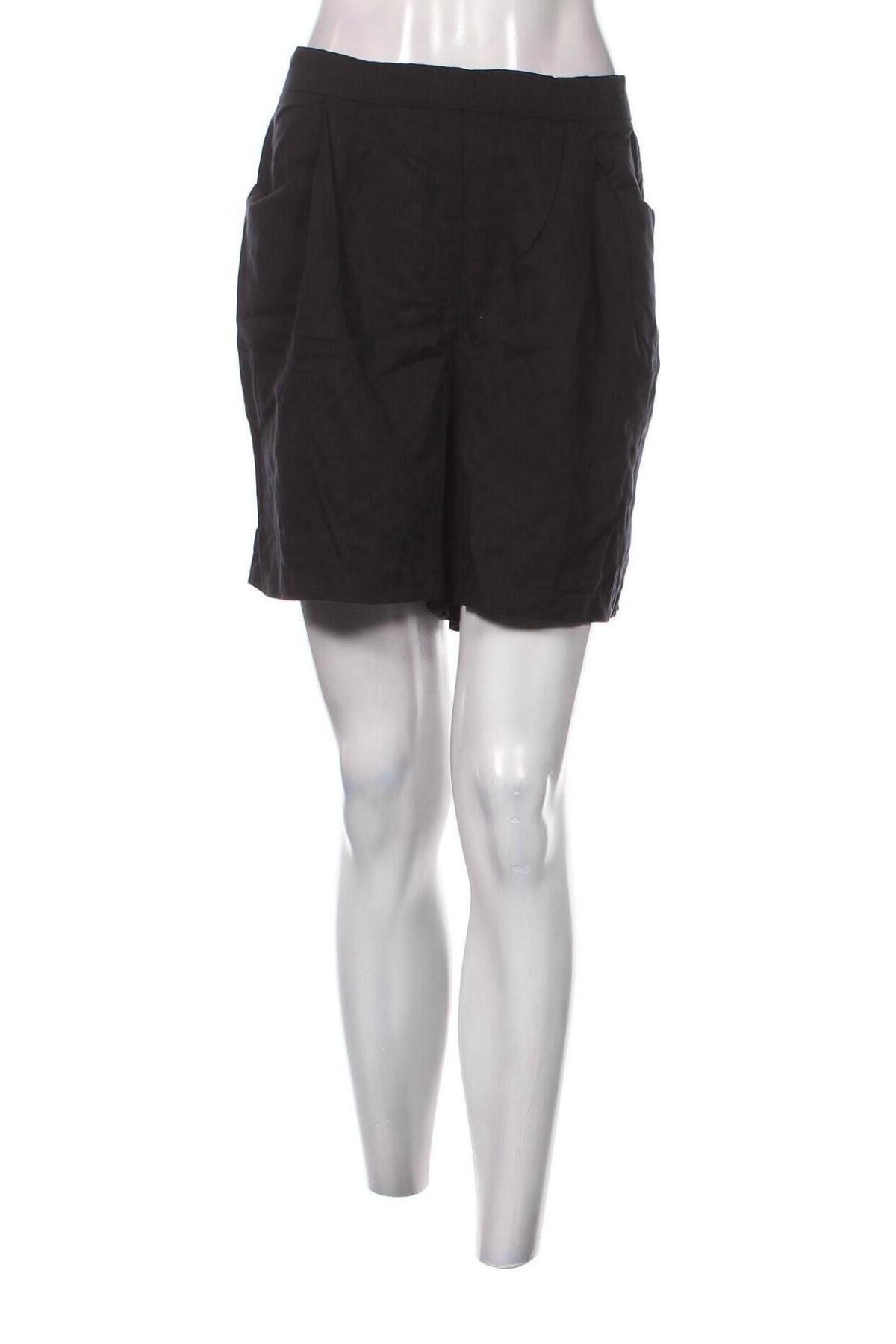 Γυναικείο κοντό παντελόνι Pieces, Μέγεθος XL, Χρώμα Μαύρο, Τιμή 10,00 €