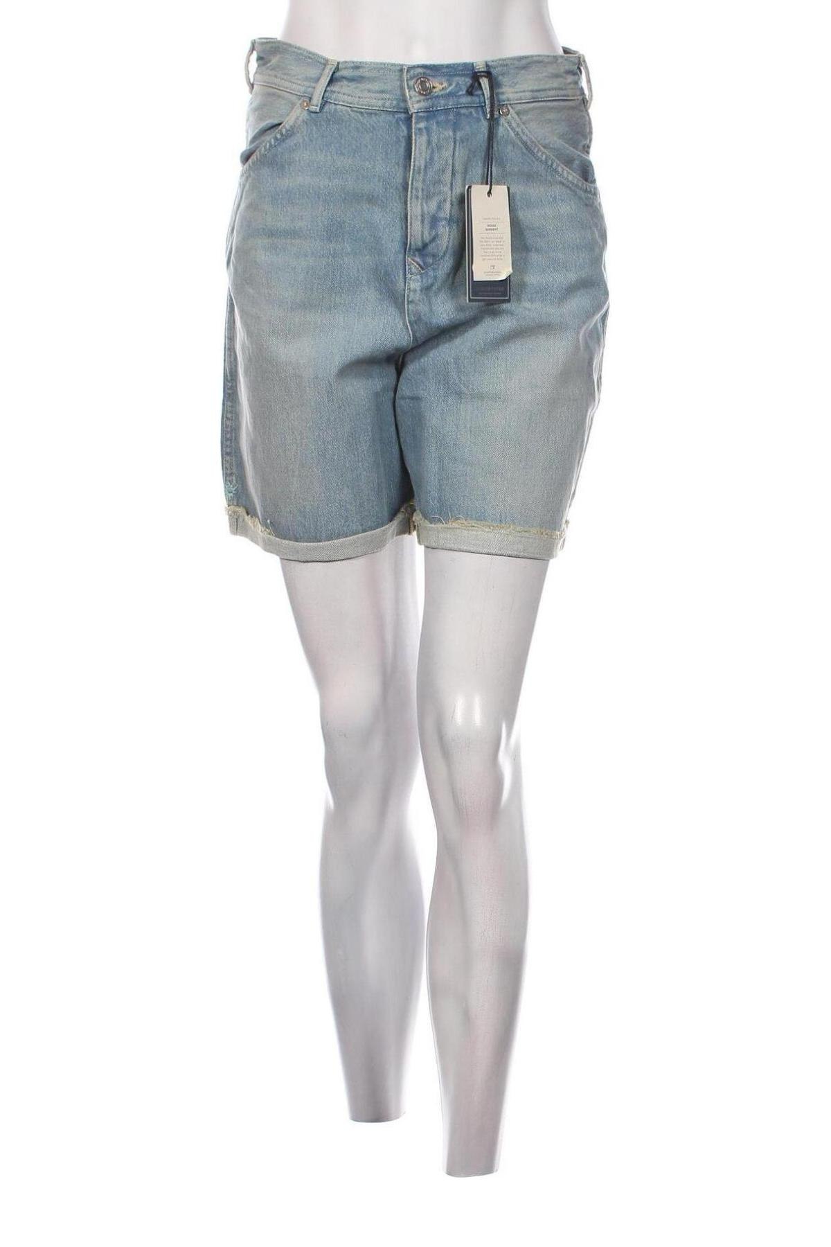 Γυναικείο κοντό παντελόνι Scotch & Soda, Μέγεθος M, Χρώμα Μπλέ, Τιμή 18,18 €