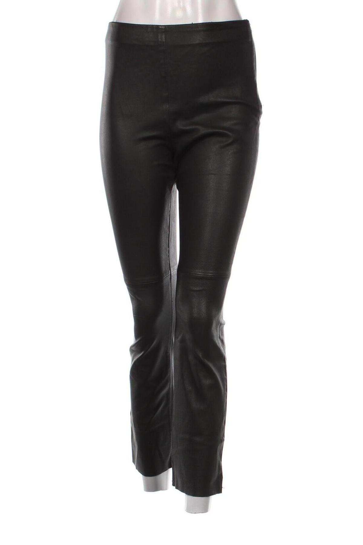 Дамски кожен панталон H&M, Размер XS, Цвят Черен, Цена 107,00 лв.