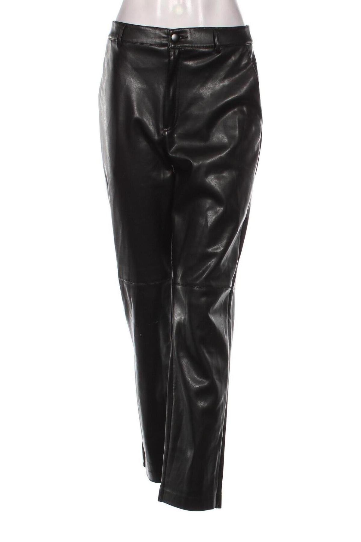 Γυναικείο παντελόνι δερμάτινο Lindex, Μέγεθος M, Χρώμα Μαύρο, Τιμή 14,46 €