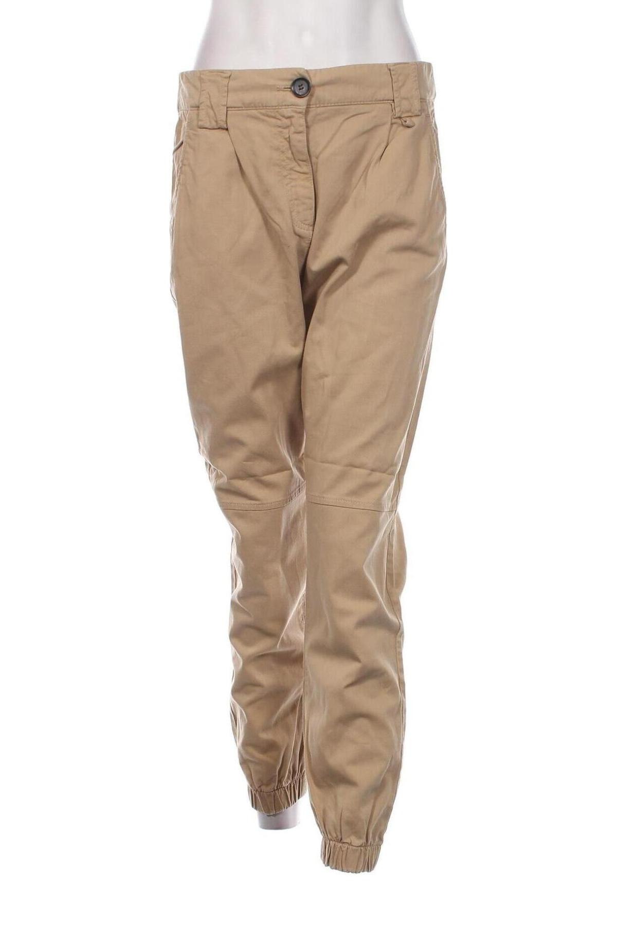 Pantaloni de femei Bershka, Mărime M, Culoare Bej, Preț 27,66 Lei