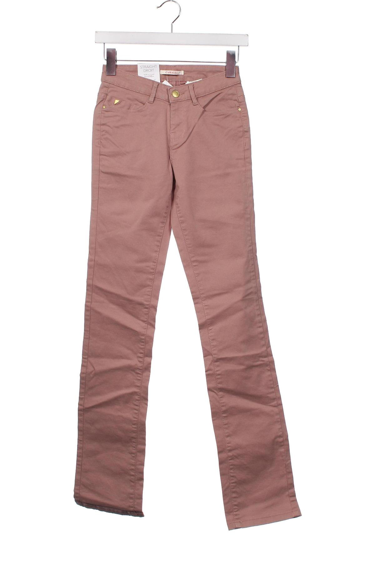 Dámské kalhoty  Camaieu, Velikost XS, Barva Popelavě růžová, Cena  67,00 Kč