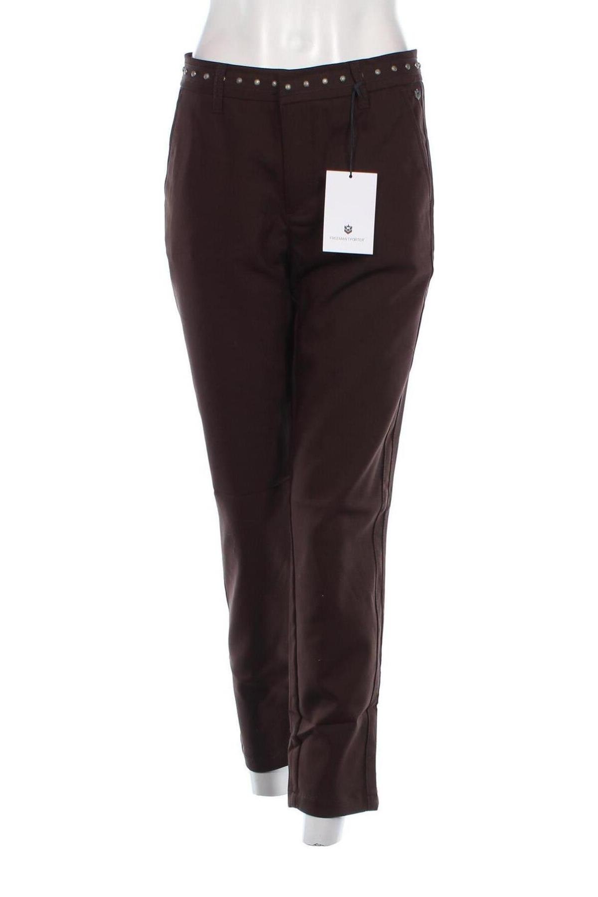 Дамски панталон Freeman T. Porter, Размер XL, Цвят Кафяв, Цена 79,56 лв.