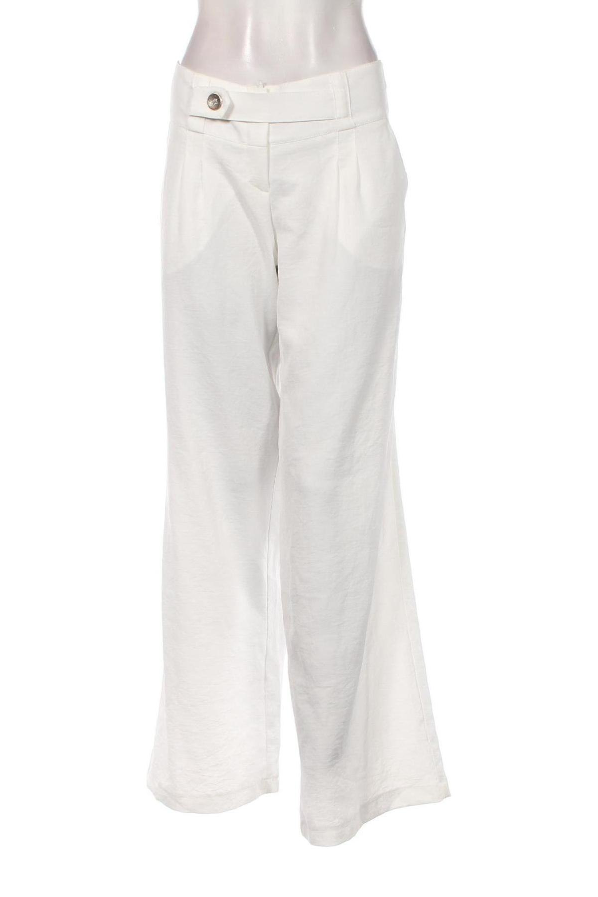 Pantaloni de femei Hfn, Mărime L, Culoare Alb, Preț 101,74 Lei