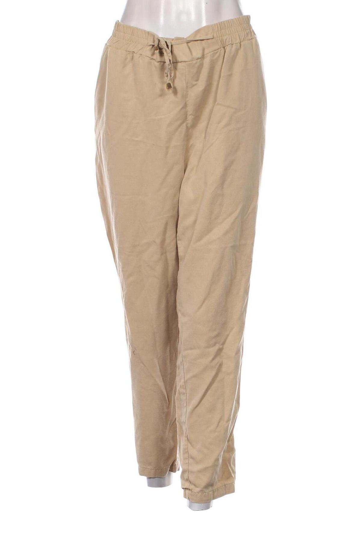 Дамски панталон LC Waikiki, Размер XL, Цвят Бежов, Цена 27,15 лв.
