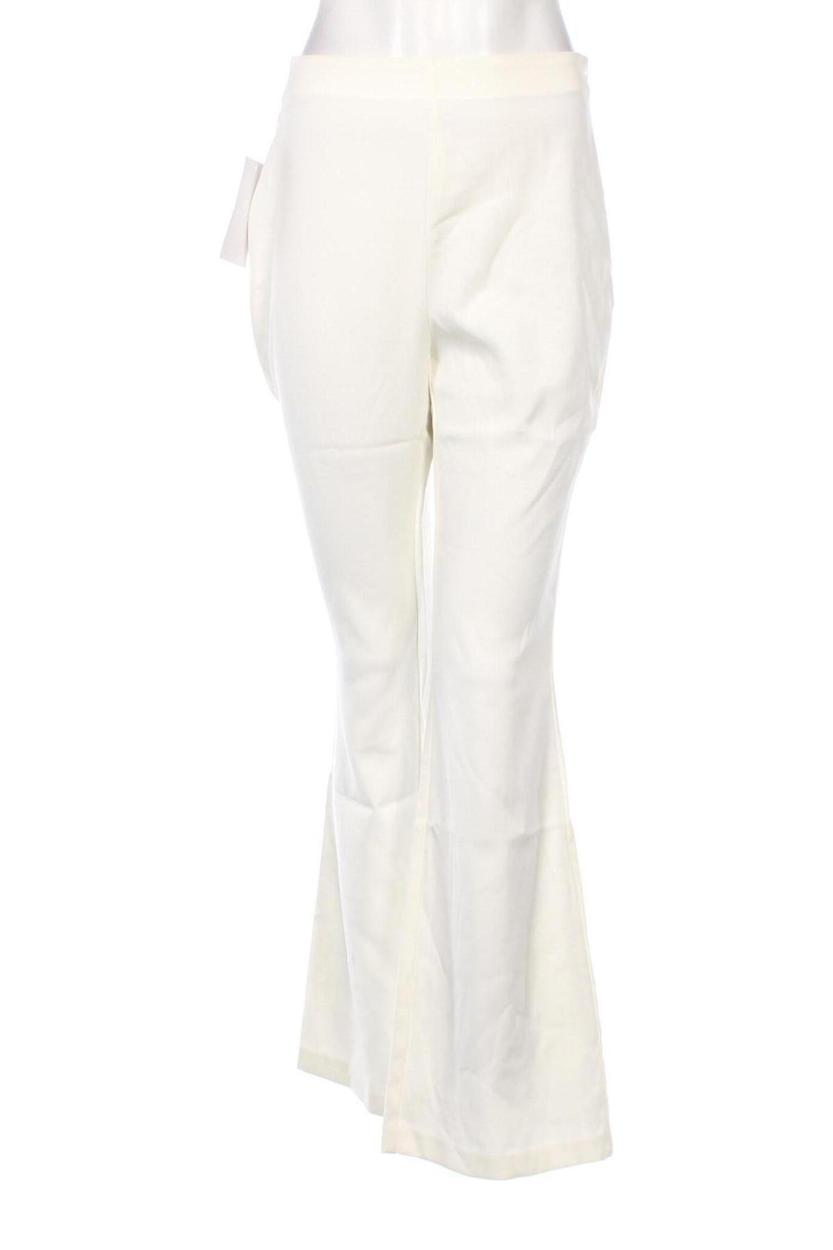 Дамски панталон NA-KD, Размер S, Цвят Бял, Цена 19,53 лв.