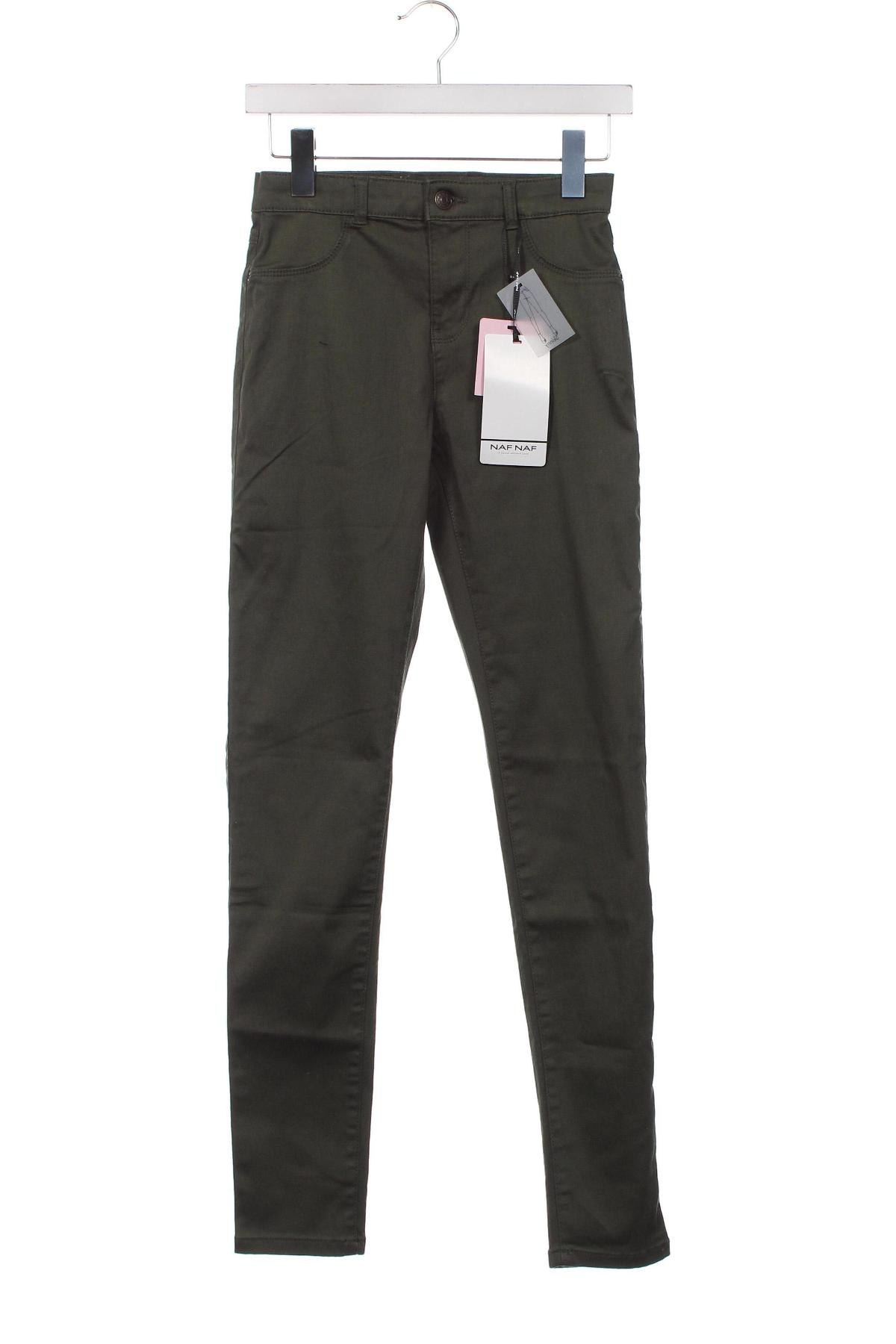 Pantaloni de femei Naf Naf, Mărime XS, Culoare Verde, Preț 67,30 Lei