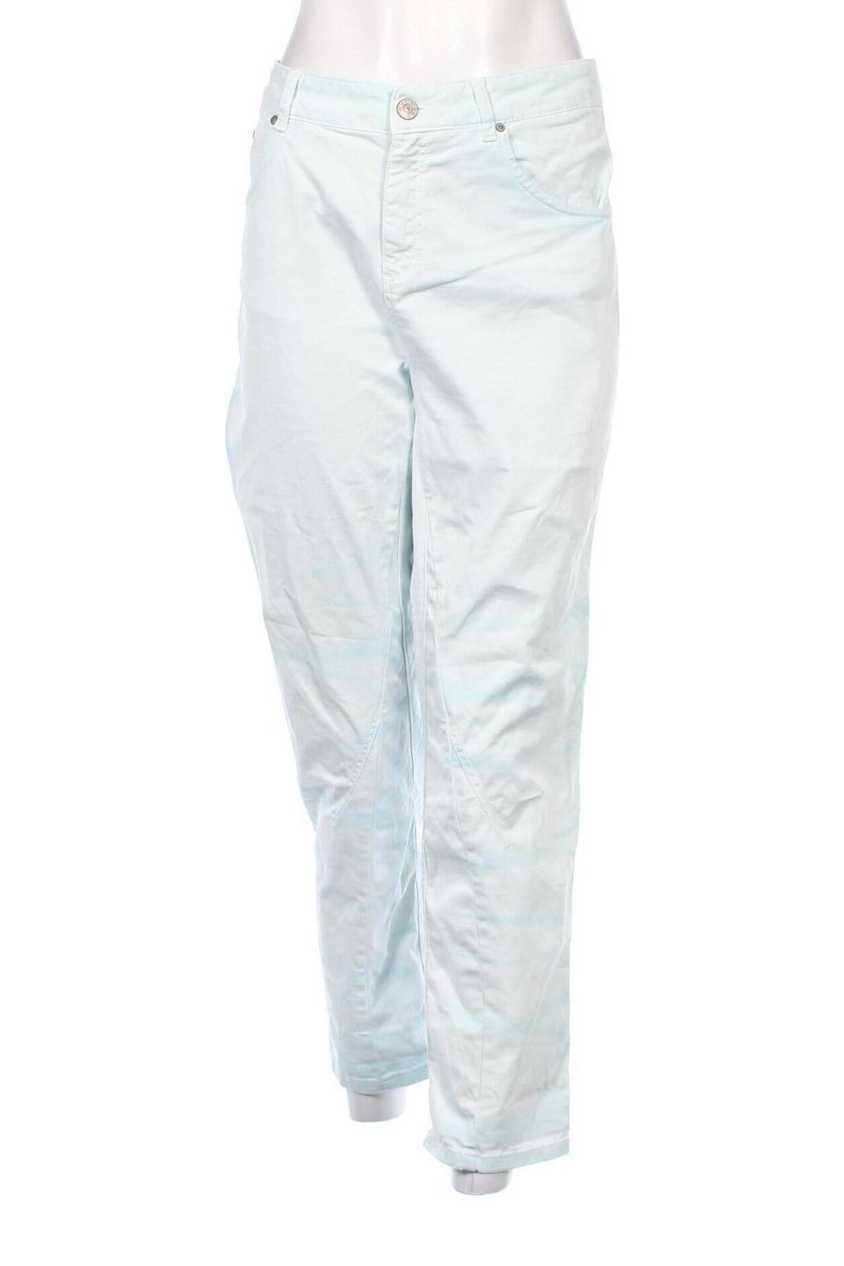 Γυναικείο παντελόνι Oui, Μέγεθος XXL, Χρώμα Μπλέ, Τιμή 33,23 €