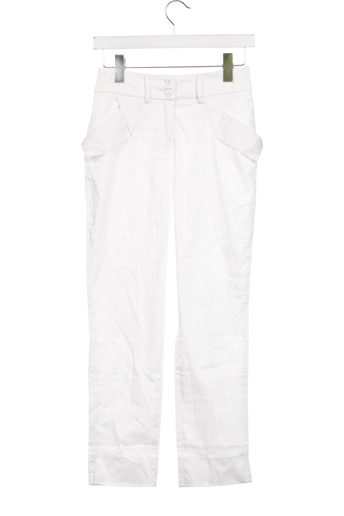 Pantaloni de femei Piu & Piu, Mărime XS, Culoare Alb, Preț 52,37 Lei