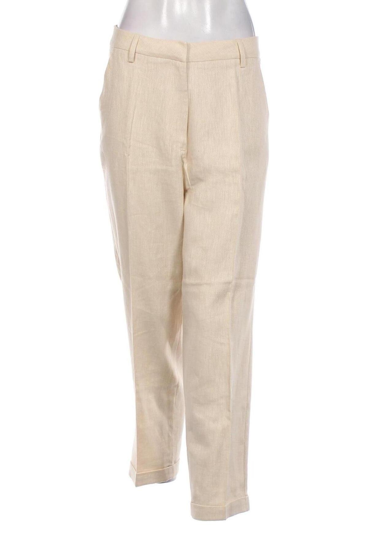 Дамски панталон Sisley, Размер M, Цвят Екрю, Цена 156,00 лв.