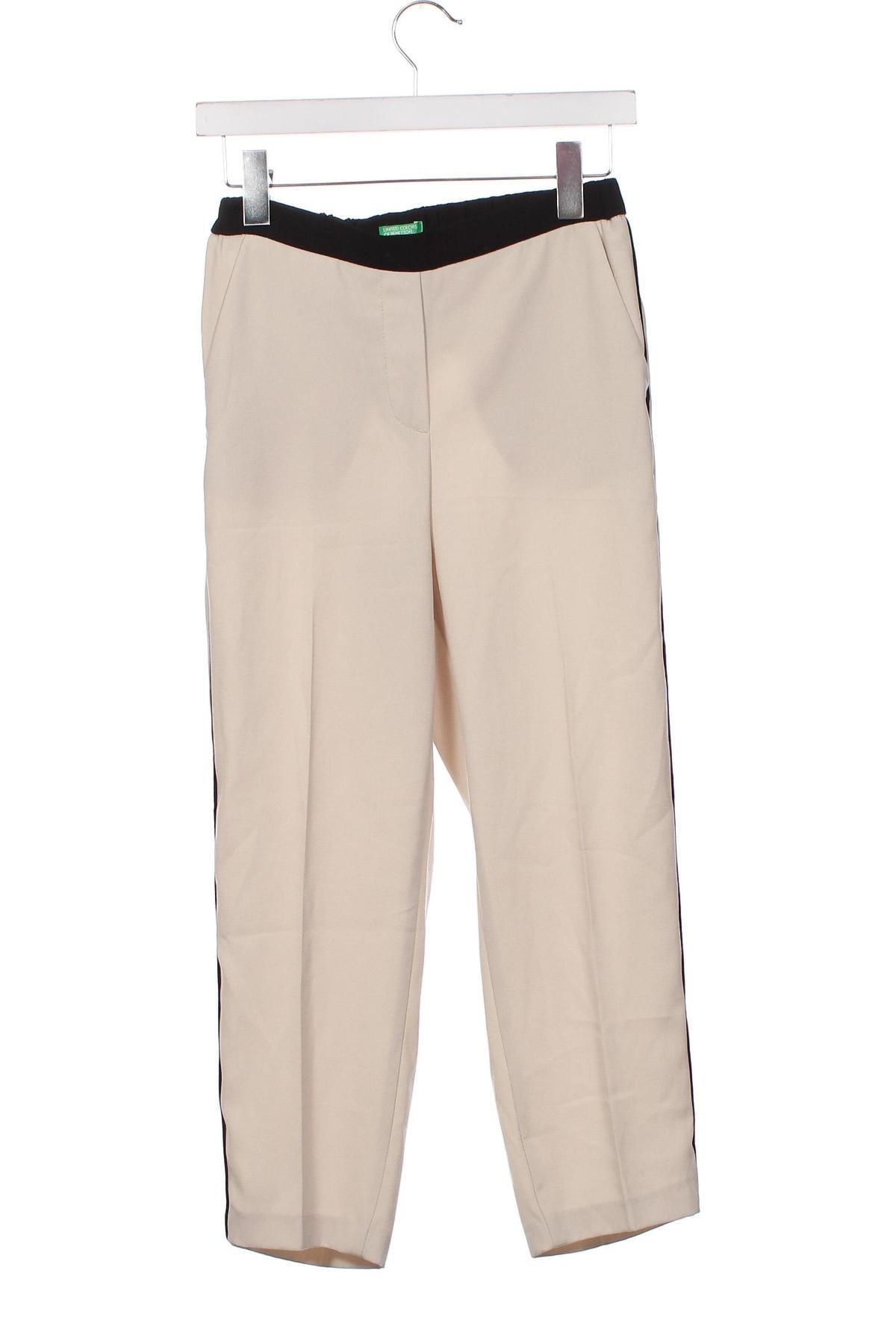 Damskie spodnie United Colors Of Benetton, Rozmiar XS, Kolor Beżowy, Cena 23,61 zł