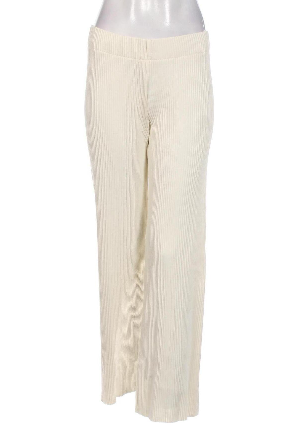 Pantaloni de femei Weekday, Mărime S, Culoare Ecru, Preț 91,78 Lei