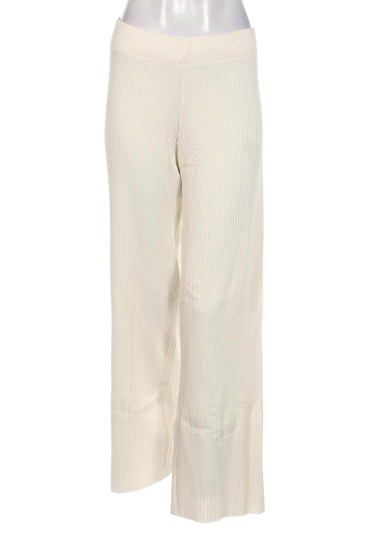 Pantaloni de femei Weekday, Mărime M, Culoare Ecru, Preț 91,78 Lei