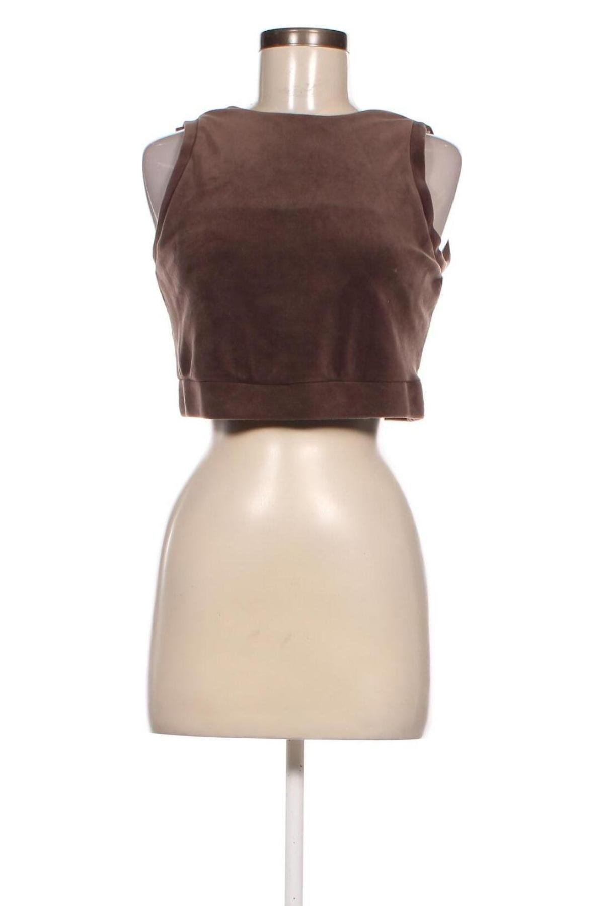 Γυναικείο αμάνικο μπλουζάκι, Μέγεθος M, Χρώμα Καφέ, Τιμή 1,61 €