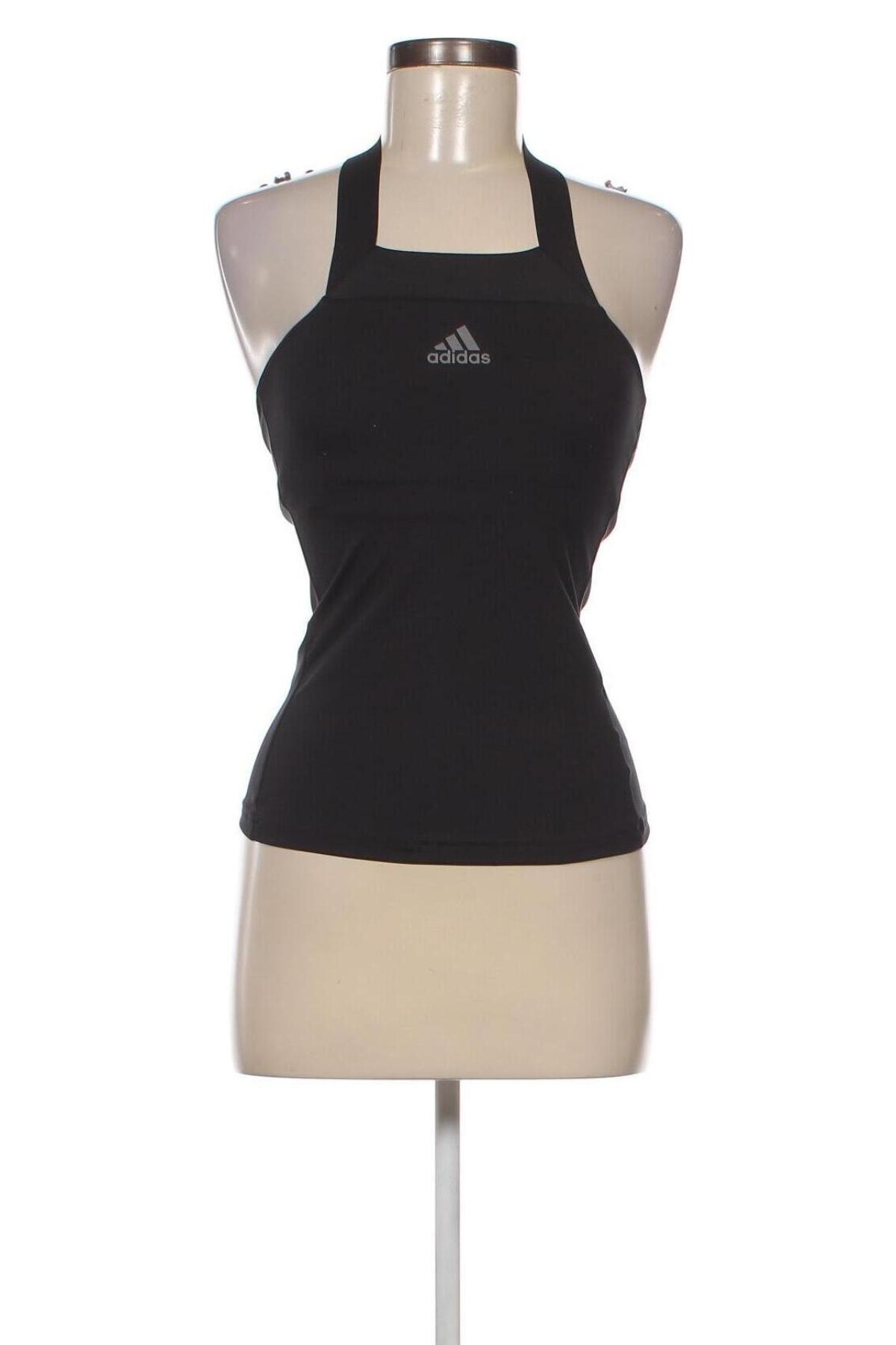 Γυναικείο αμάνικο μπλουζάκι Adidas, Μέγεθος XXS, Χρώμα Μαύρο, Τιμή 17,86 €