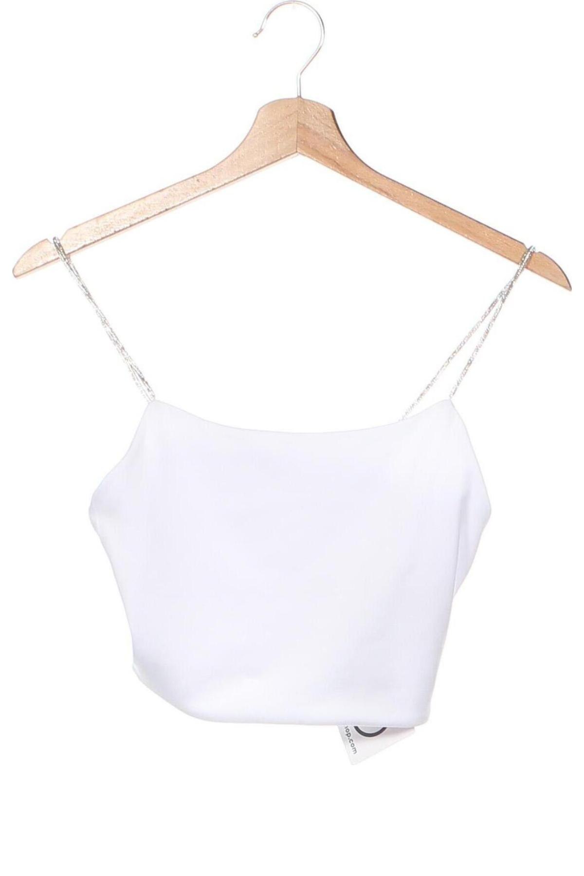 Γυναικείο αμάνικο μπλουζάκι Fb Sister, Μέγεθος XS, Χρώμα Λευκό, Τιμή 8,42 €
