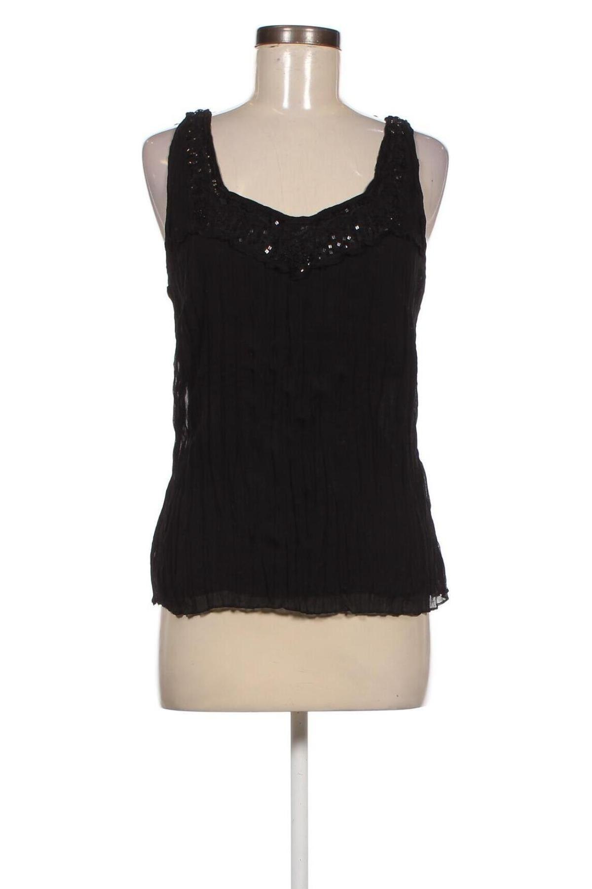 Γυναικείο αμάνικο μπλουζάκι G.W., Μέγεθος M, Χρώμα Μαύρο, Τιμή 7,46 €