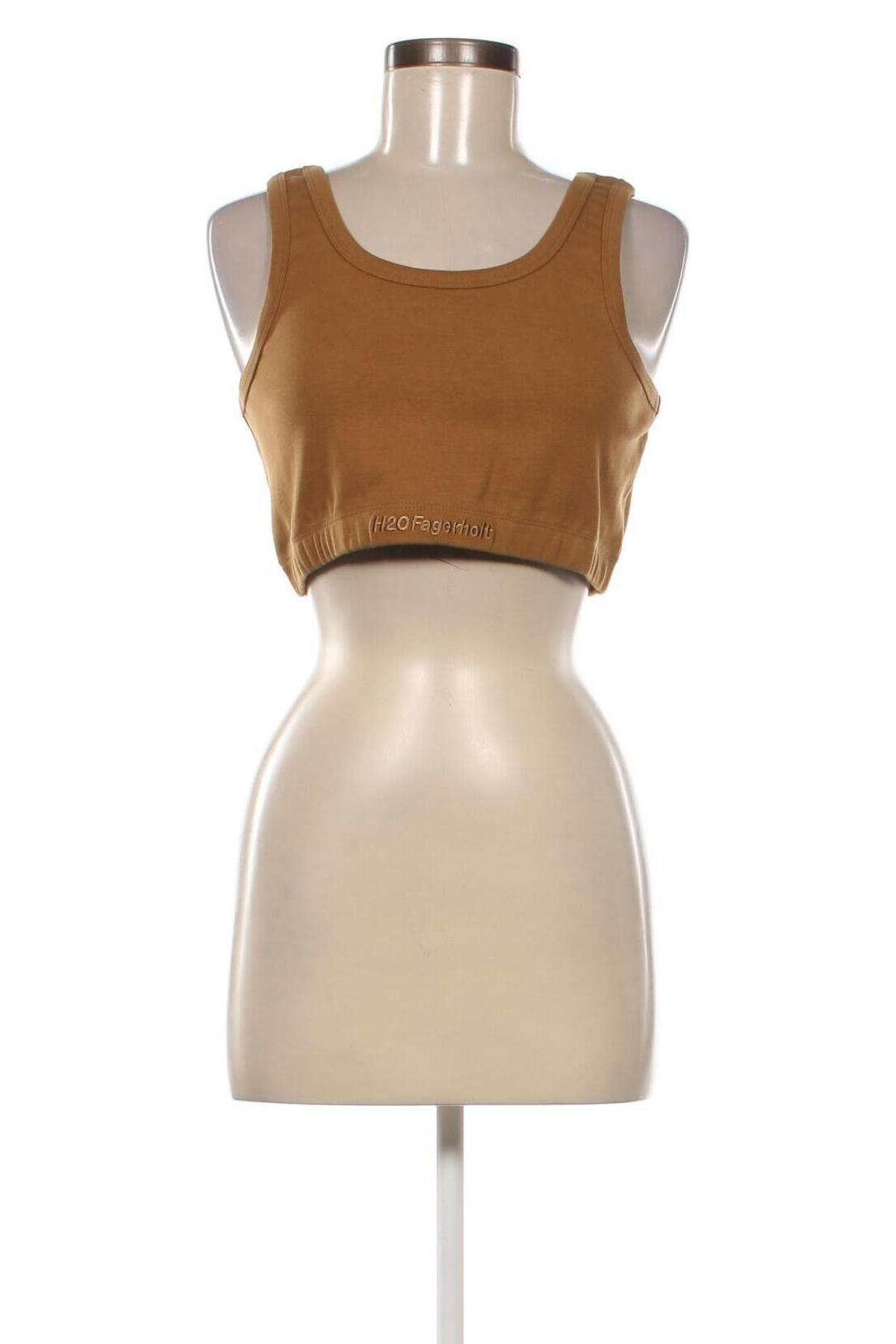 Γυναικείο αμάνικο μπλουζάκι H2OFagerholt, Μέγεθος XL, Χρώμα Καφέ, Τιμή 14,38 €