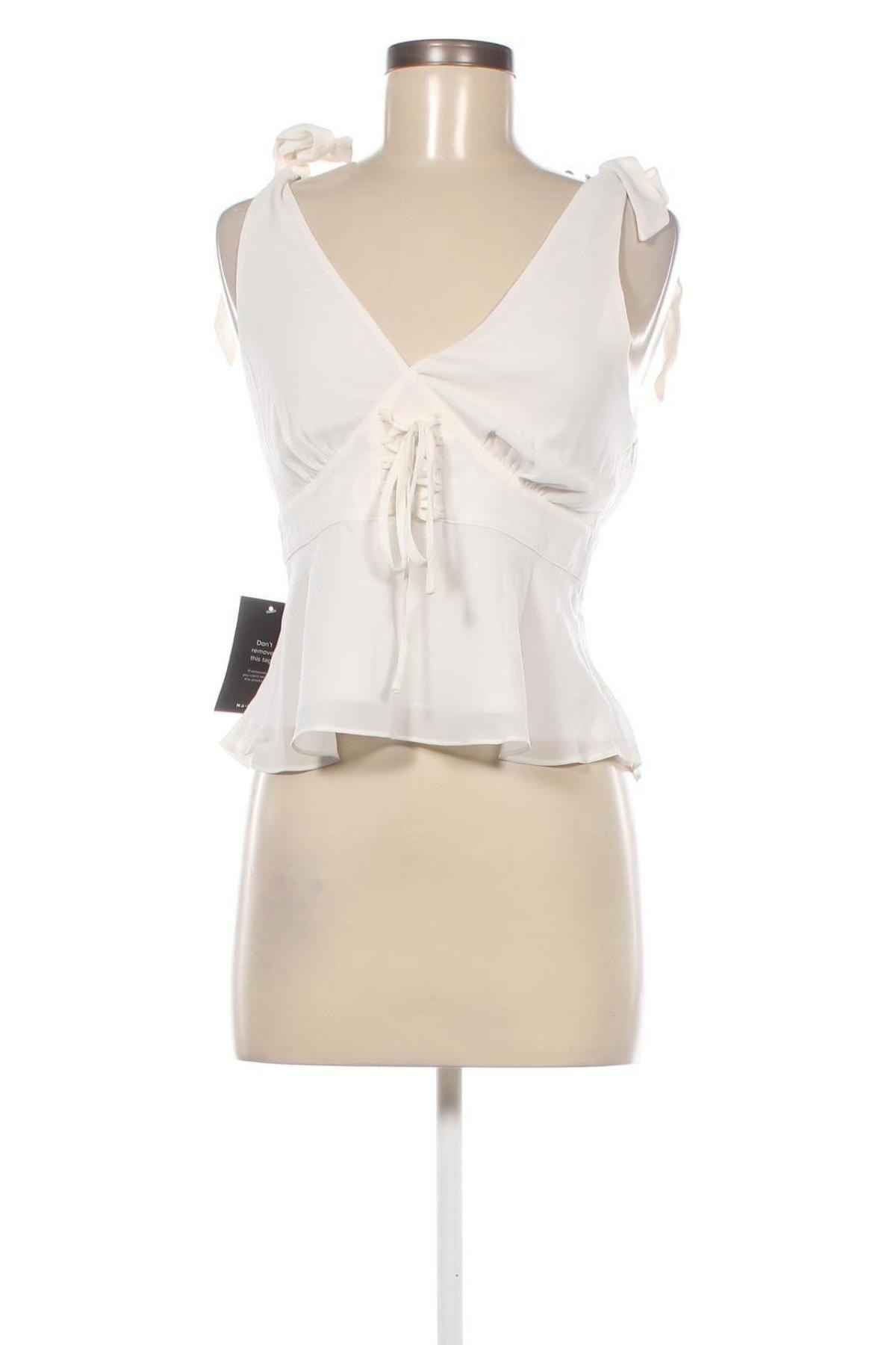 Γυναικείο αμάνικο μπλουζάκι NA-KD, Μέγεθος M, Χρώμα Λευκό, Τιμή 5,59 €