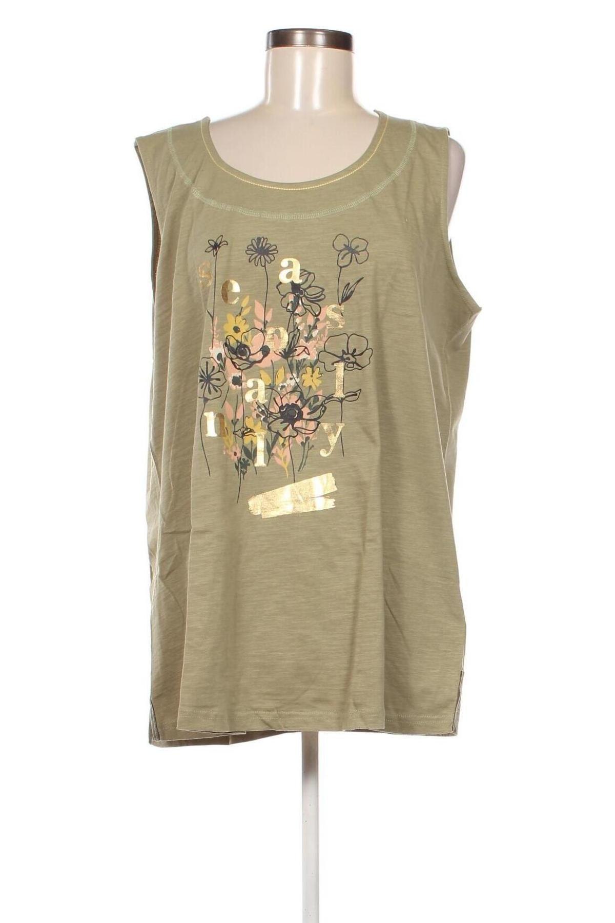 Γυναικείο αμάνικο μπλουζάκι Sheego, Μέγεθος XXL, Χρώμα Πράσινο, Τιμή 15,98 €