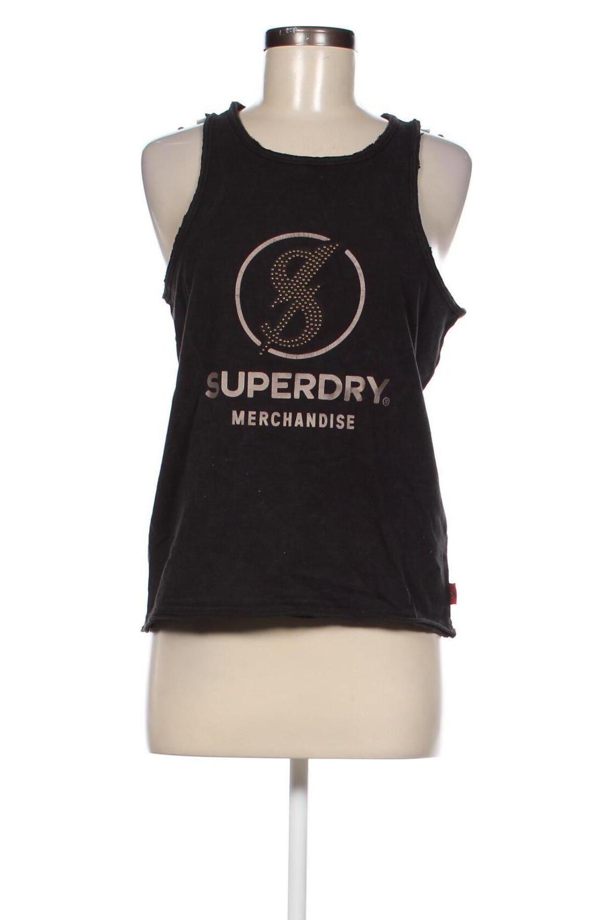 Γυναικείο αμάνικο μπλουζάκι Superdry, Μέγεθος M, Χρώμα Μαύρο, Τιμή 10,52 €