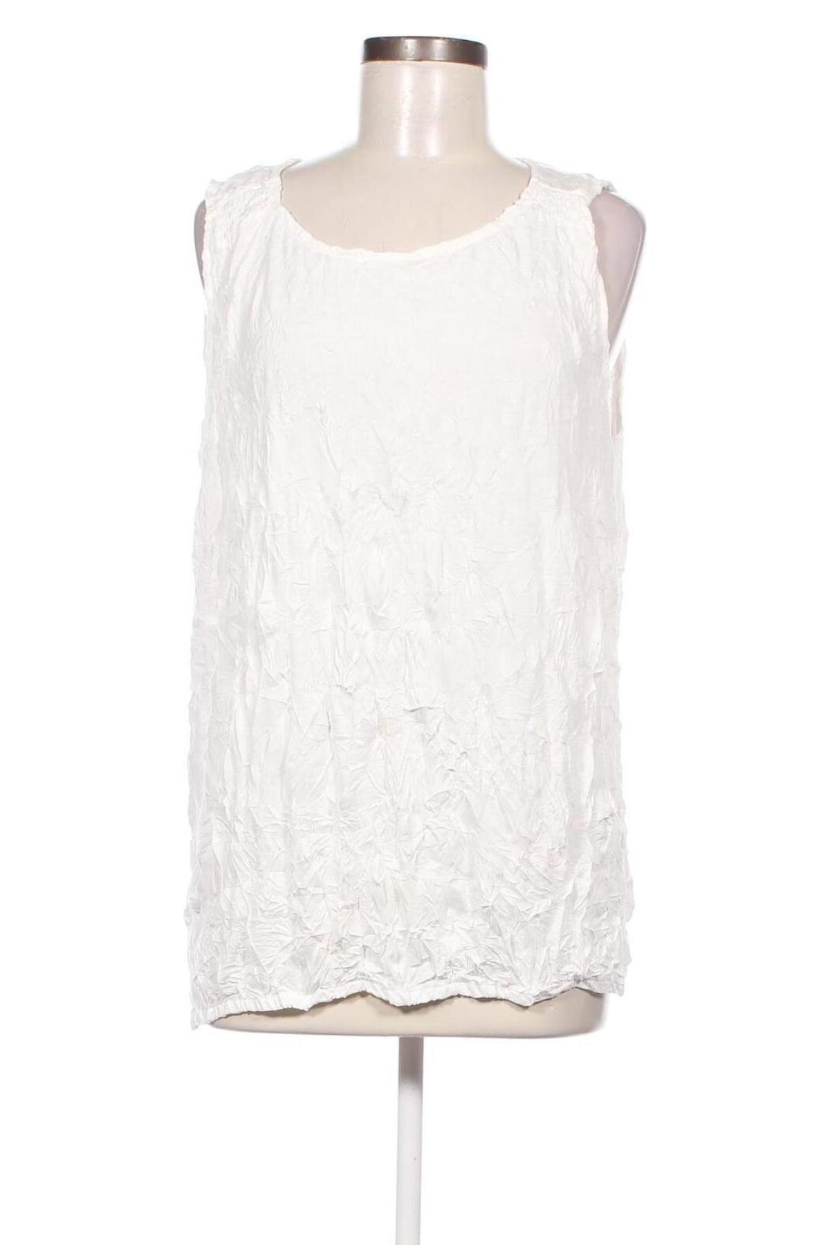 Γυναικείο αμάνικο μπλουζάκι Tom Tailor, Μέγεθος M, Χρώμα Λευκό, Τιμή 5,59 €