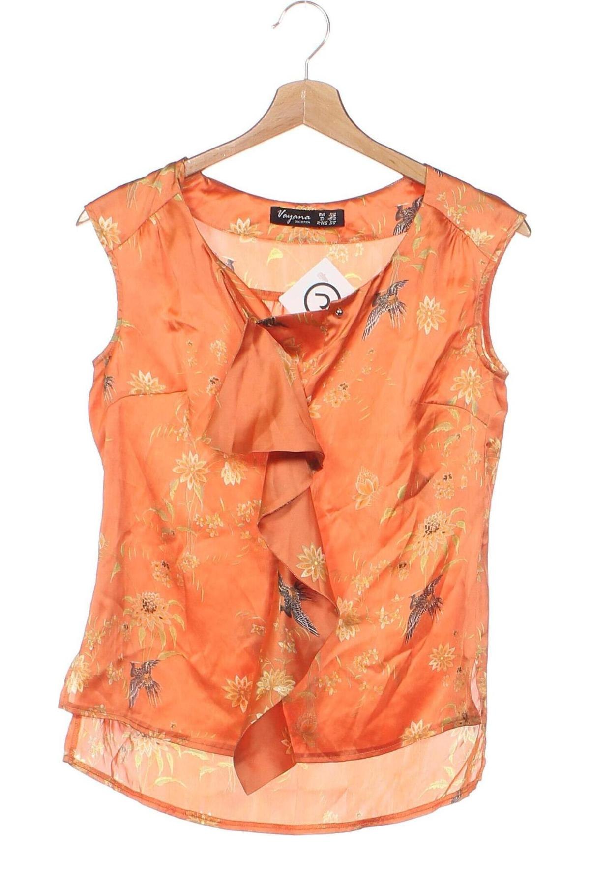 Γυναικείο αμάνικο μπλουζάκι Vayana, Μέγεθος M, Χρώμα Πορτοκαλί, Τιμή 5,74 €