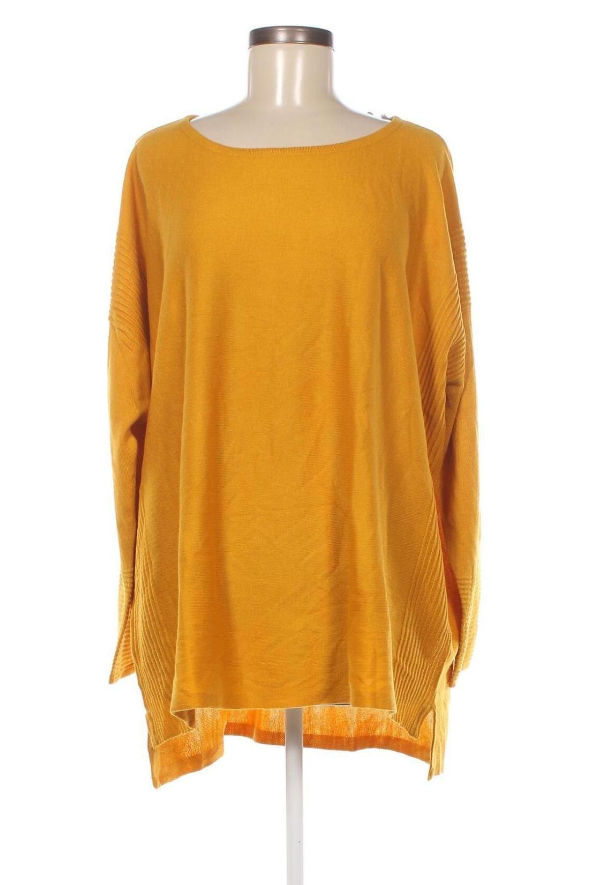 Γυναικείο πουλόβερ, Μέγεθος 4XL, Χρώμα Κίτρινο, Τιμή 17,94 €