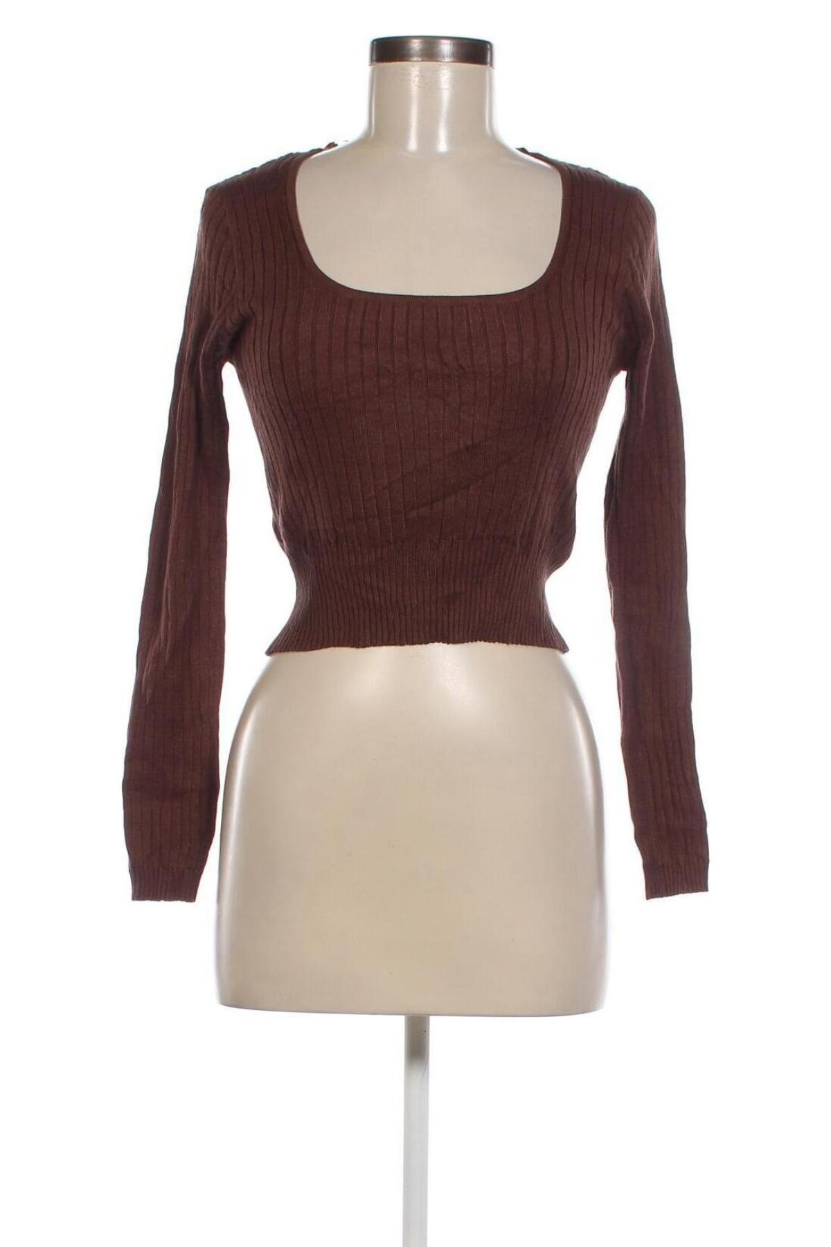 Дамски пуловер Ally, Размер L, Цвят Кафяв, Цена 8,74 лв.