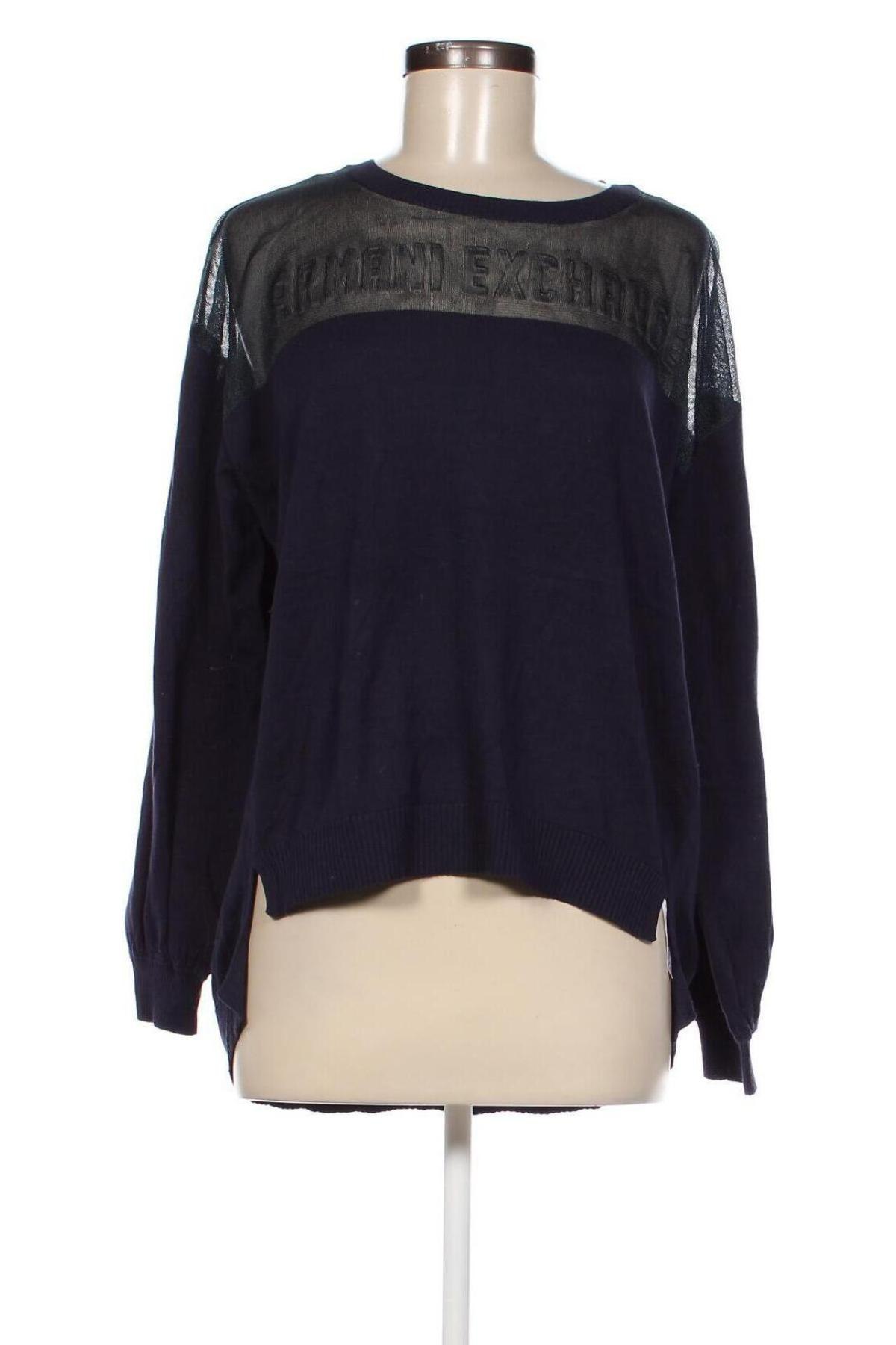 Дамски пуловер Armani Exchange, Размер L, Цвят Син, Цена 96,00 лв.