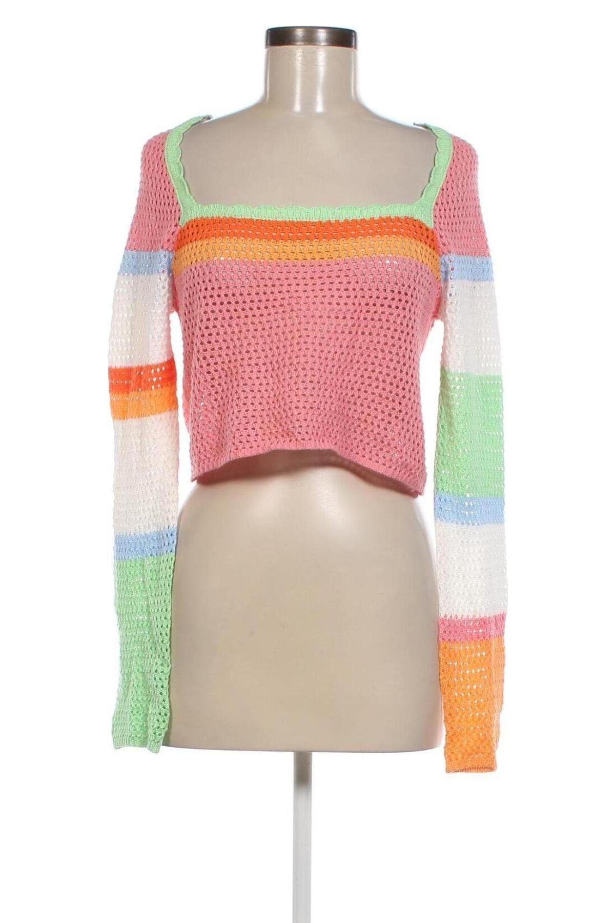 Pulover de femei Bershka, Mărime L, Culoare Multicolor, Preț 33,39 Lei