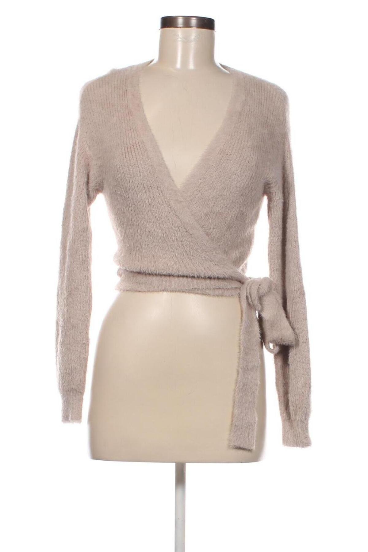 Γυναικείο πουλόβερ Bershka, Μέγεθος XS, Χρώμα  Μπέζ, Τιμή 6,28 €