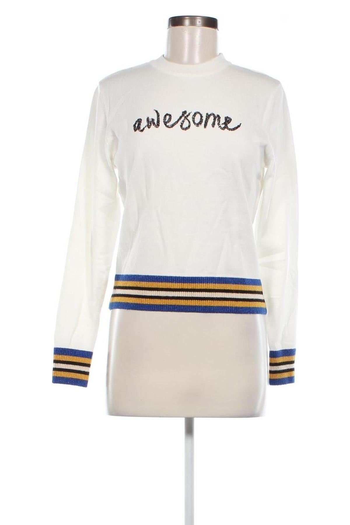 Γυναικείο πουλόβερ Desigual, Μέγεθος S, Χρώμα Λευκό, Τιμή 72,16 €
