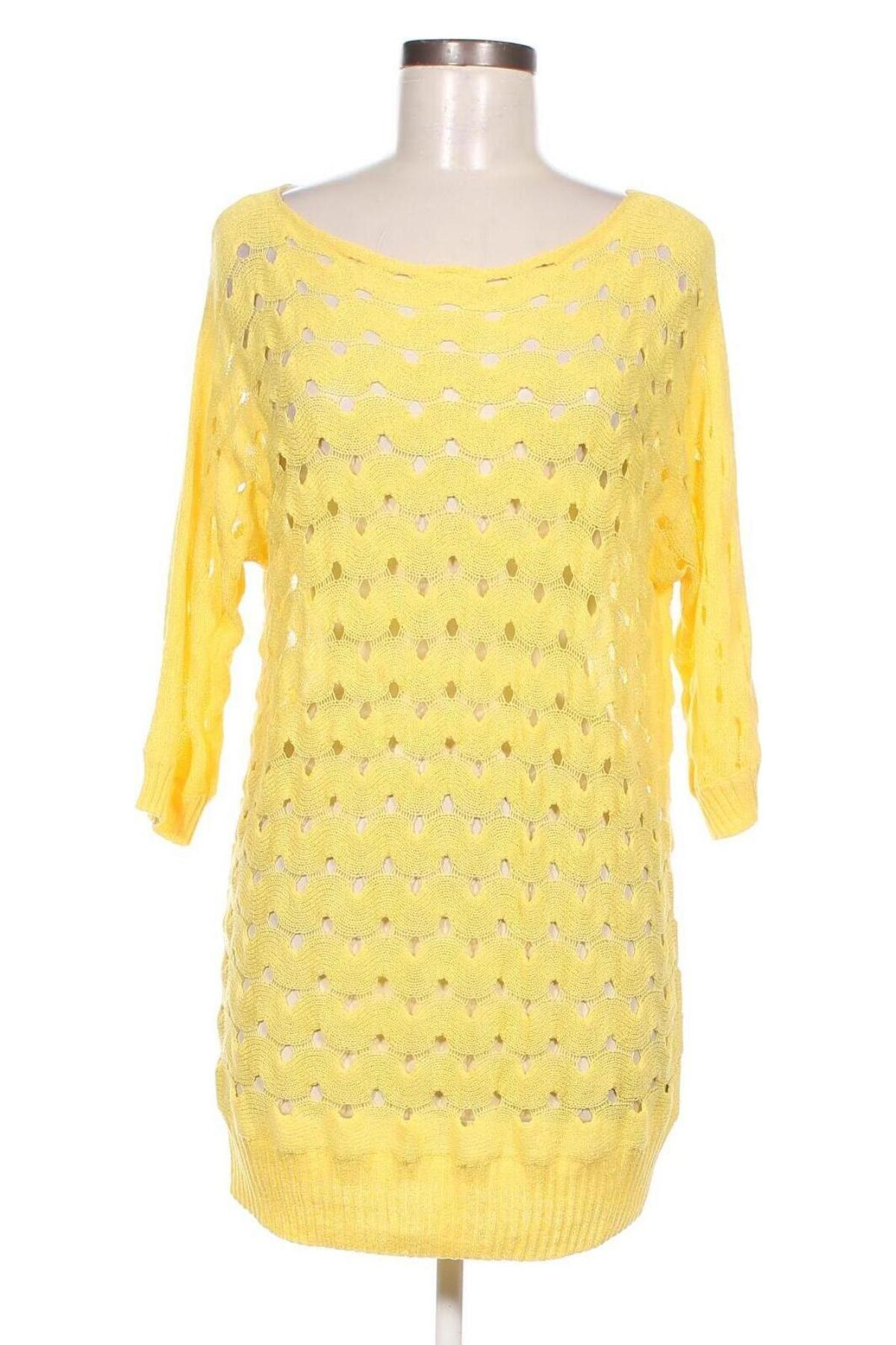 Γυναικείο πουλόβερ Flame, Μέγεθος L, Χρώμα Κίτρινο, Τιμή 5,38 €