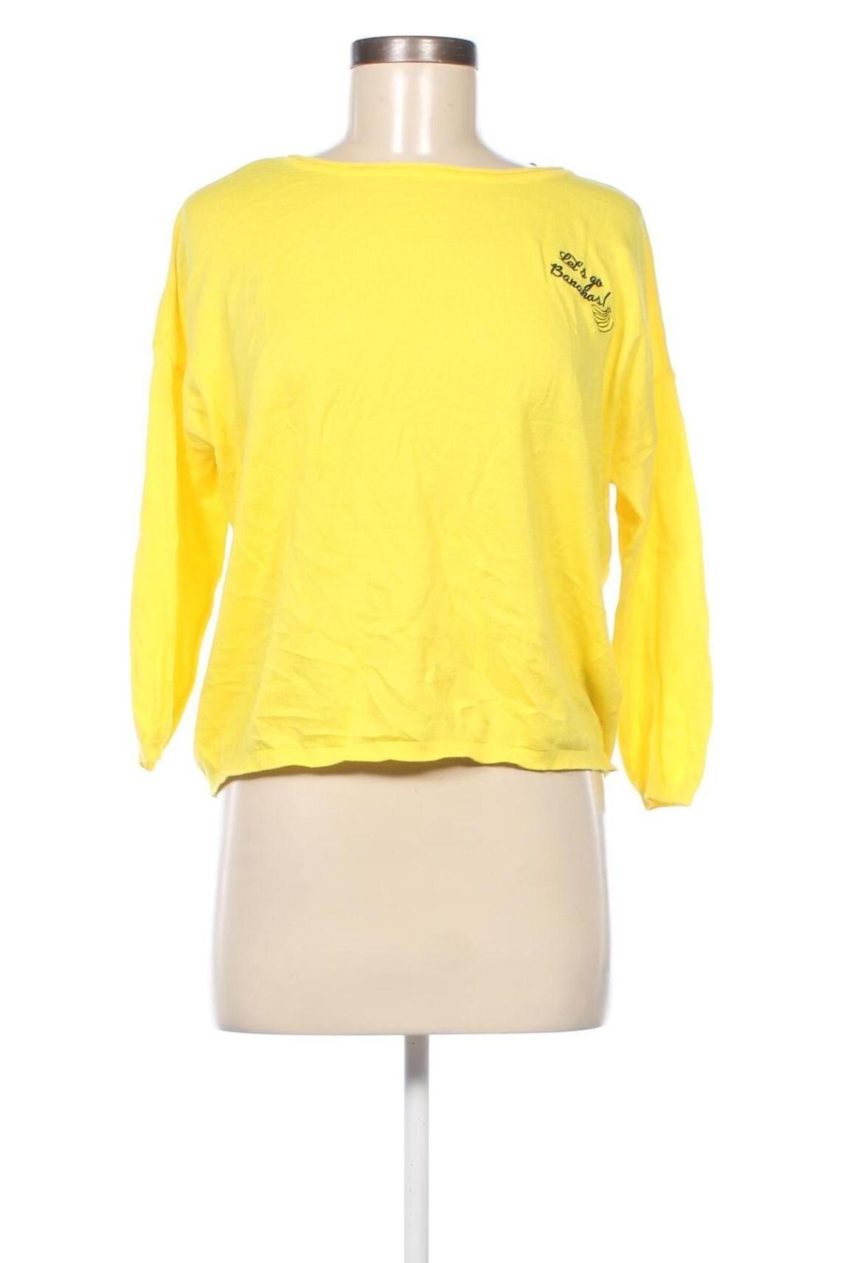 Дамски пуловер Groggy, Размер M, Цвят Жълт, Цена 10,15 лв.
