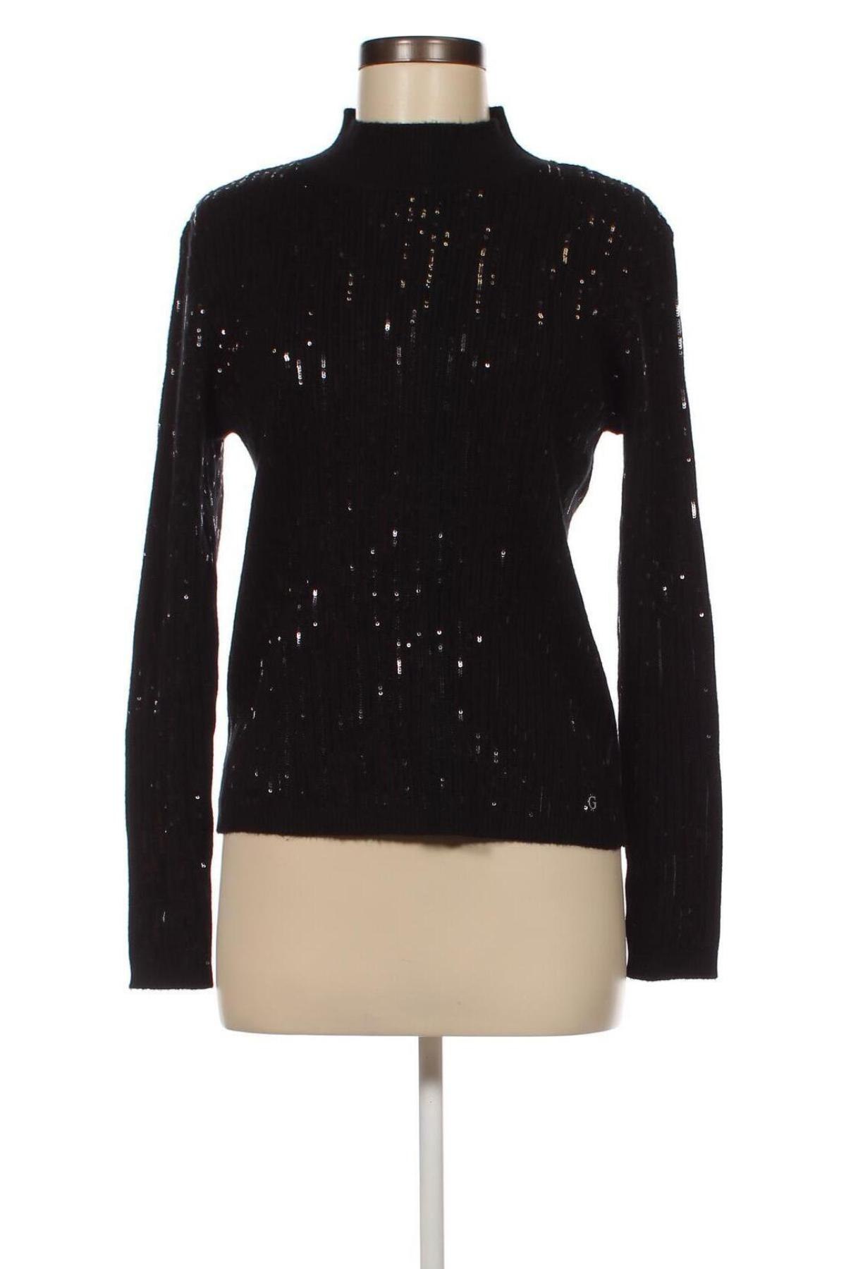 Дамски пуловер Guess, Размер S, Цвят Черен, Цена 156,00 лв.