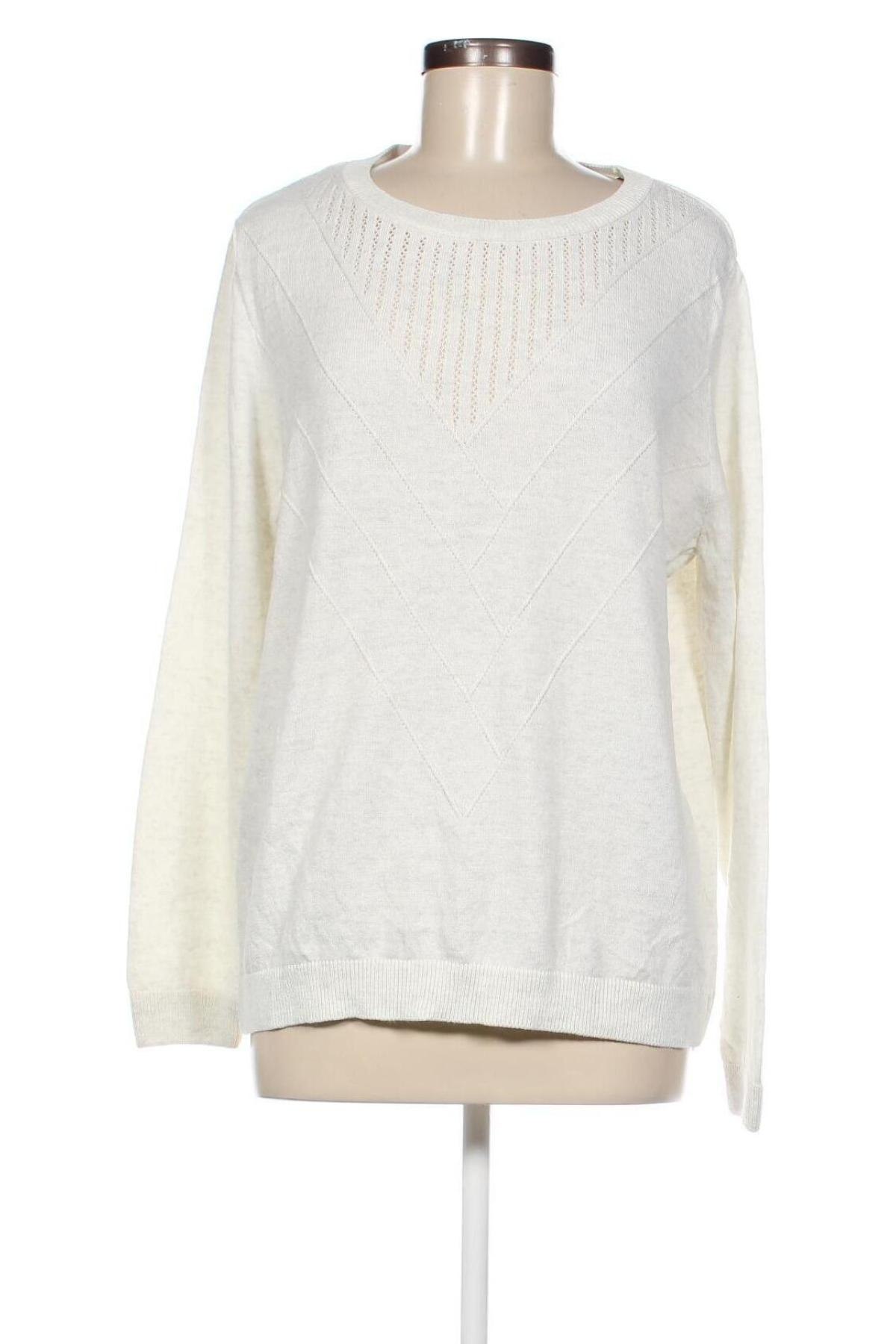 Γυναικείο πουλόβερ Laura Torelli, Μέγεθος L, Χρώμα Λευκό, Τιμή 6,28 €