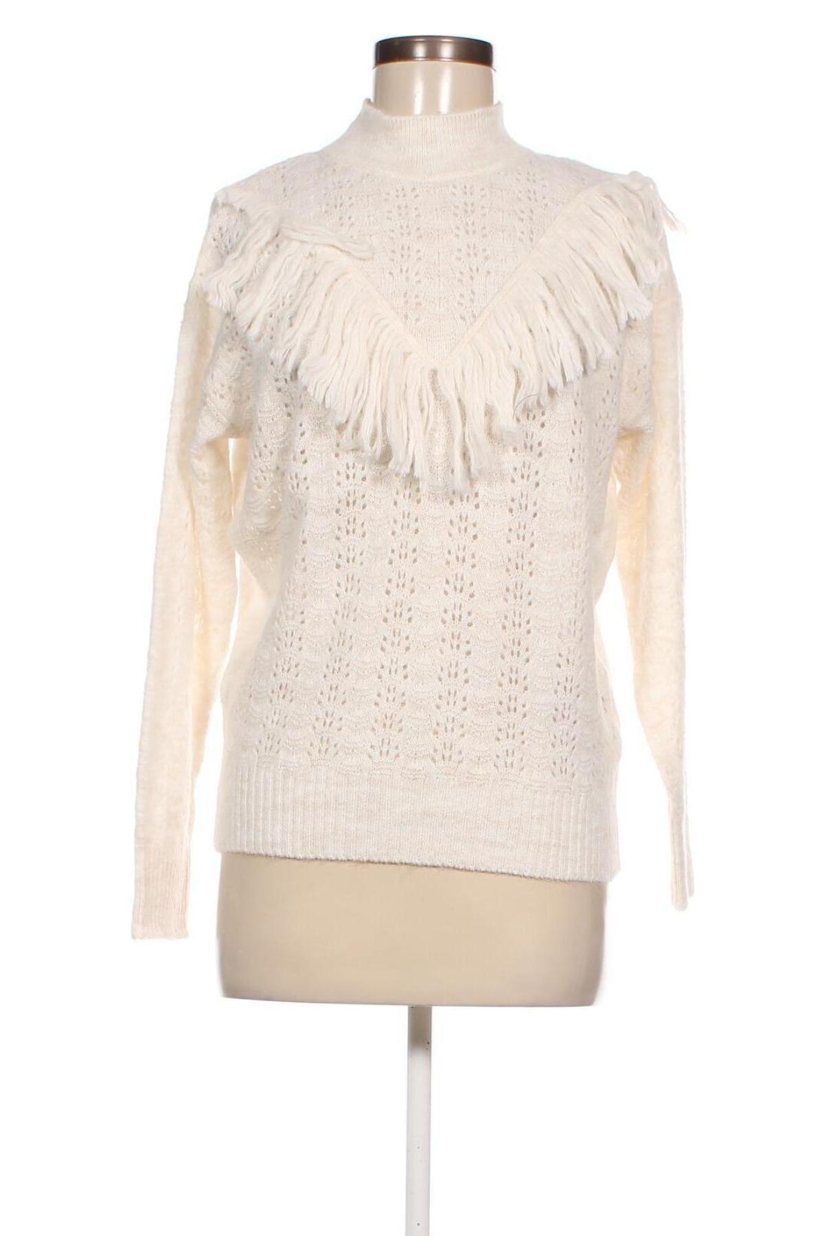 Дамски пуловер Naf Naf, Размер S, Цвят Бял, Цена 23,25 лв.