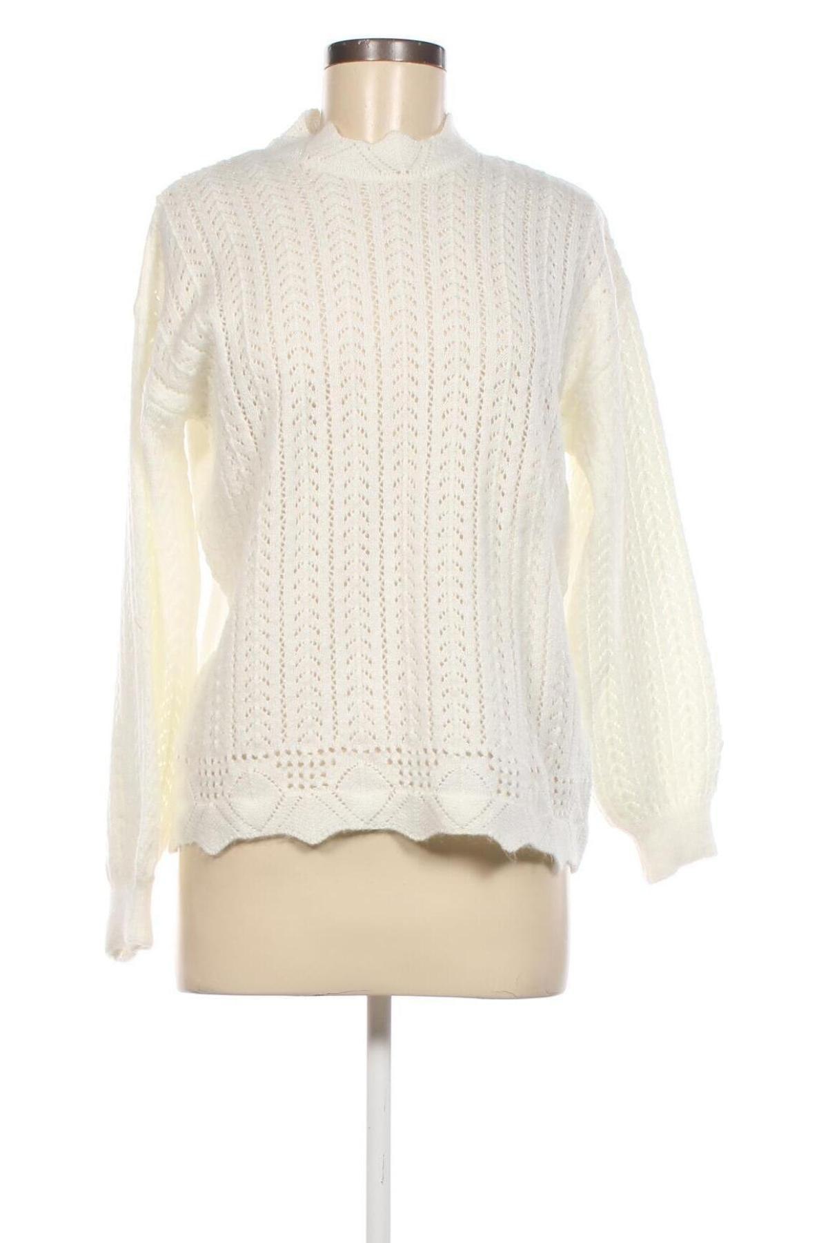 Дамски пуловер Naf Naf, Размер L, Цвят Бял, Цена 32,55 лв.