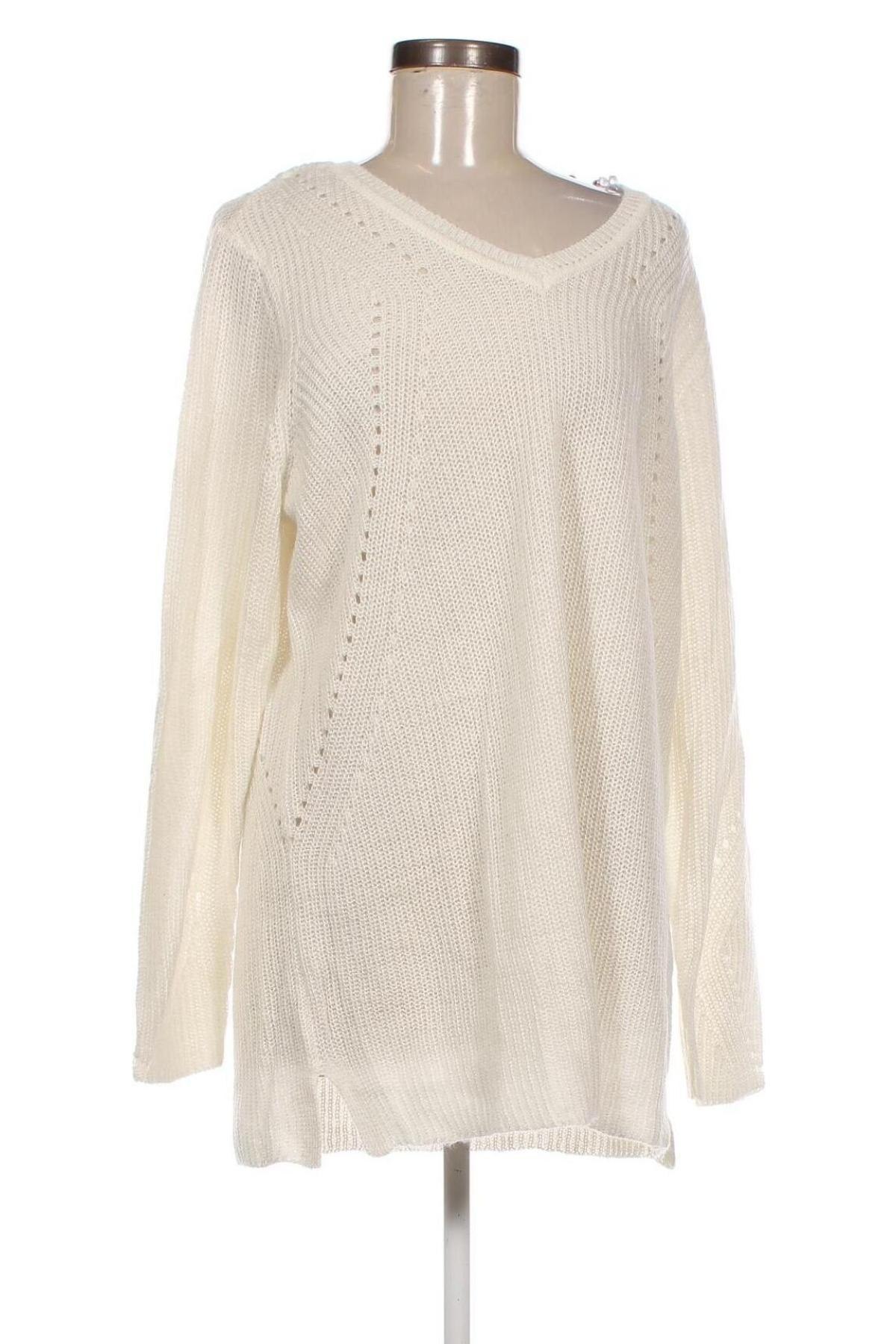 Γυναικείο πουλόβερ Sheego, Μέγεθος XL, Χρώμα Λευκό, Τιμή 16,78 €