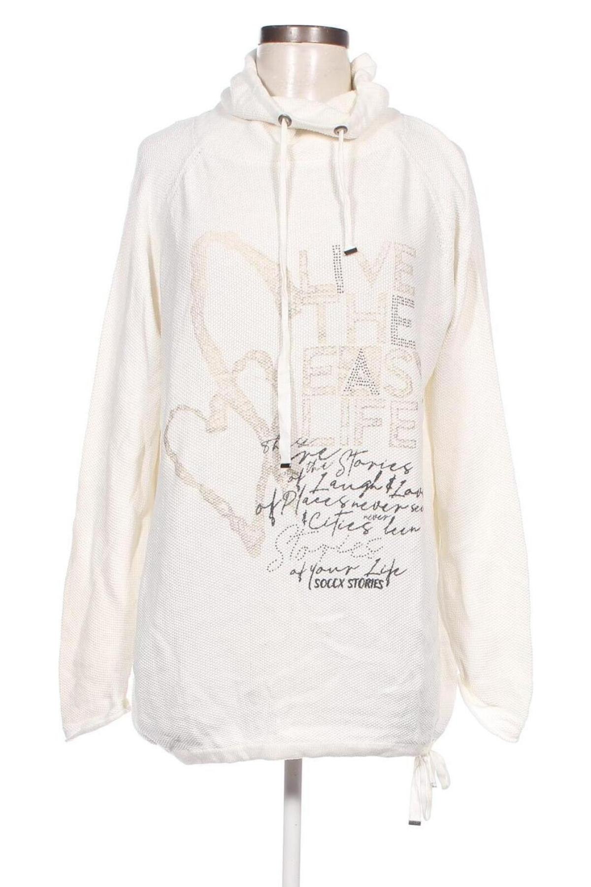 Γυναικείο πουλόβερ Soccx, Μέγεθος XL, Χρώμα Λευκό, Τιμή 32,60 €