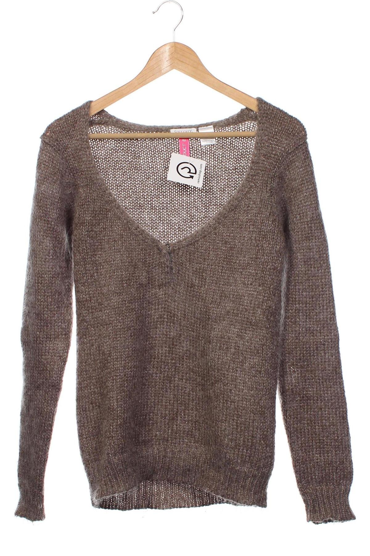 Дамски пуловер Soft Grey, Размер XXS, Цвят Кафяв, Цена 8,80 лв.