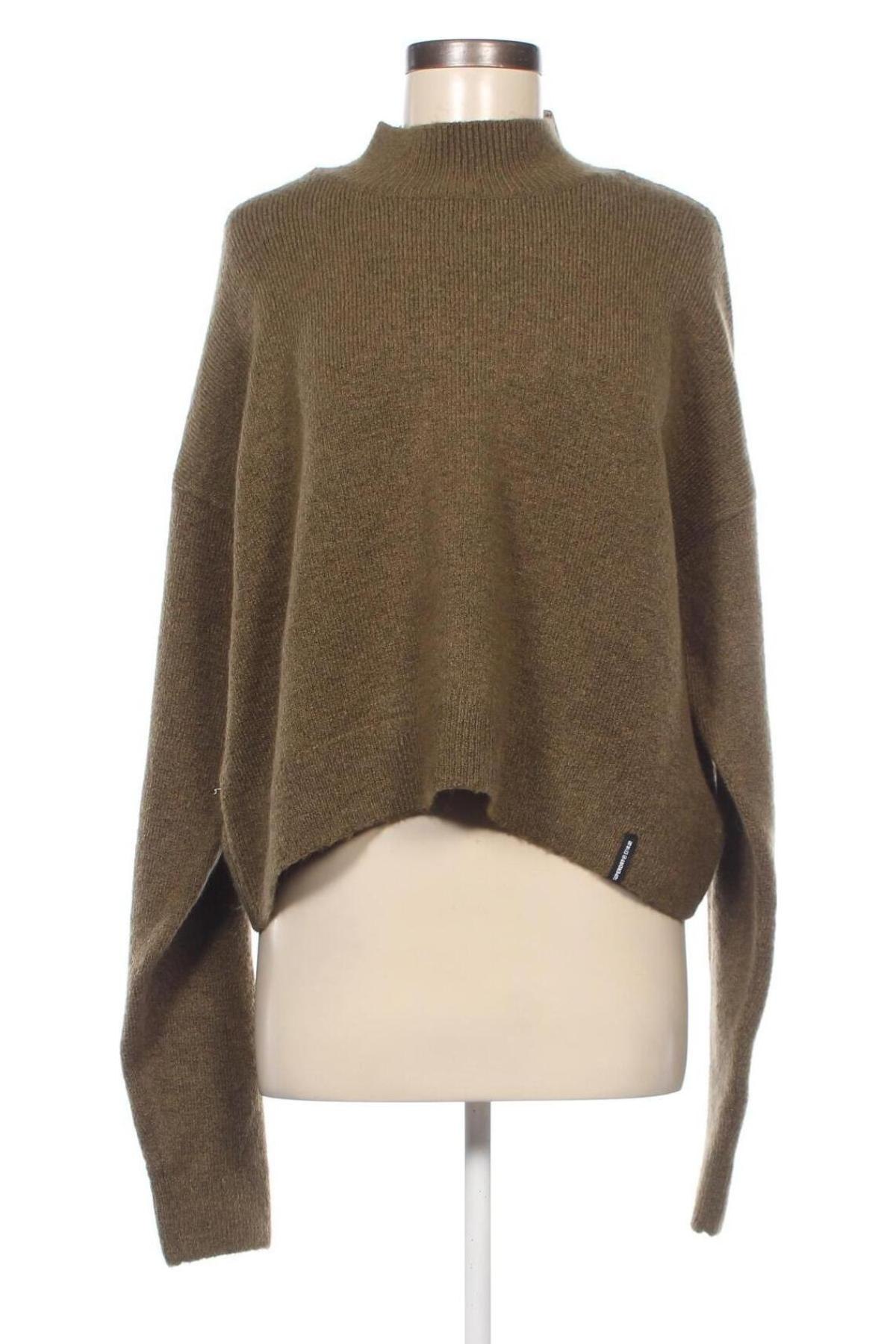 Дамски пуловер Superdry, Размер L, Цвят Зелен, Цена 57,24 лв.