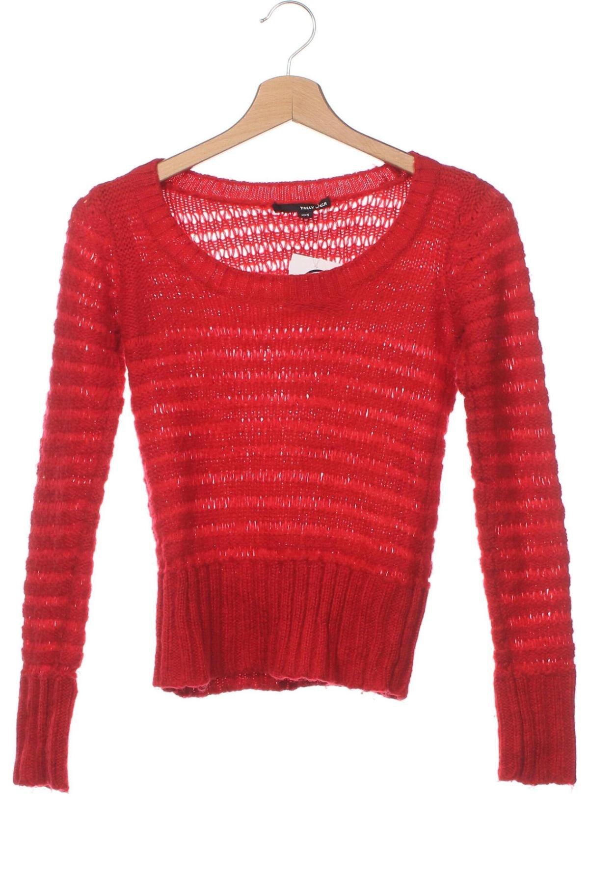 Дамски пуловер Tally Weijl, Размер XXS, Цвят Червен, Цена 13,05 лв.