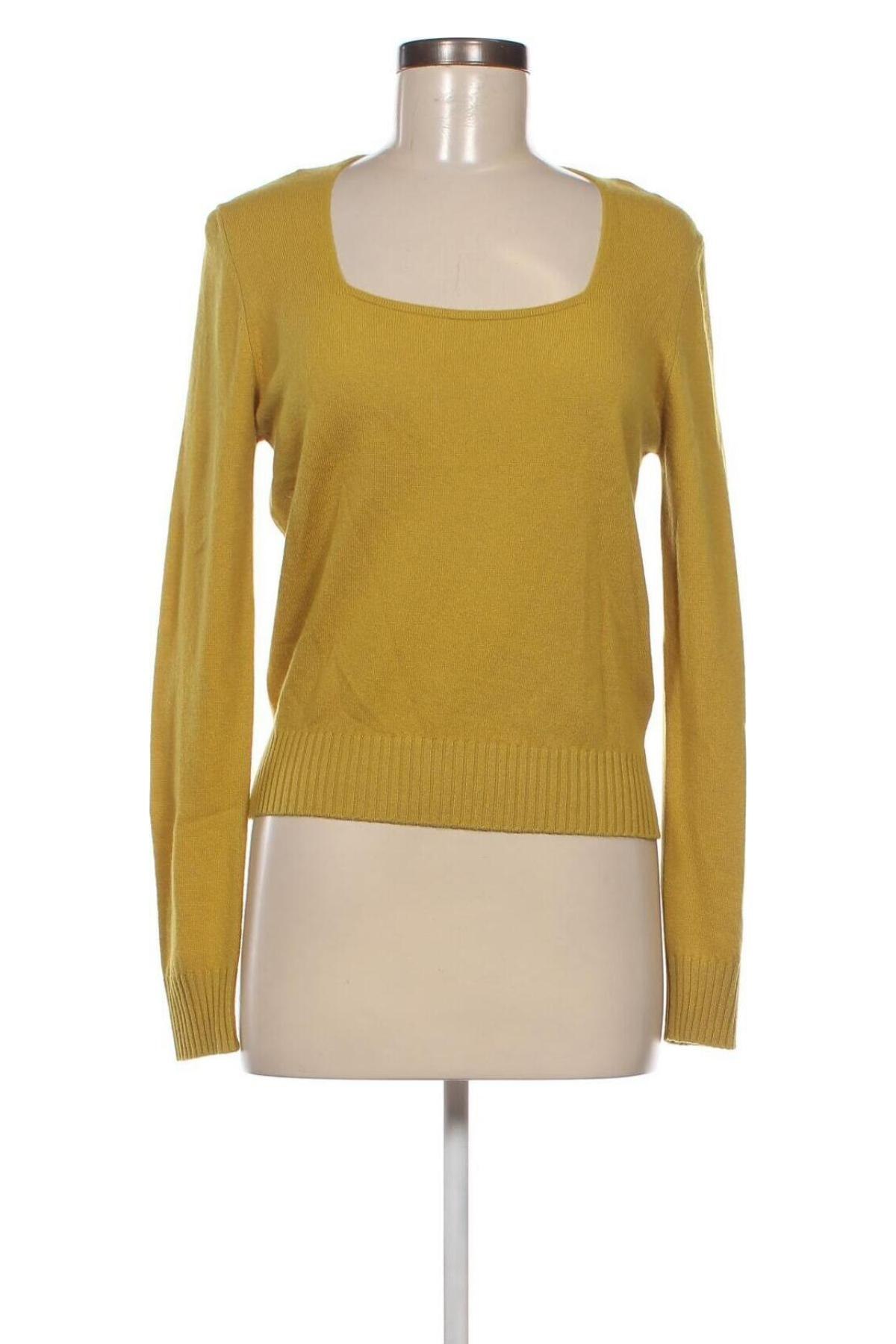 Дамски пуловер United Colors Of Benetton, Размер S, Цвят Жълт, Цена 93,00 лв.