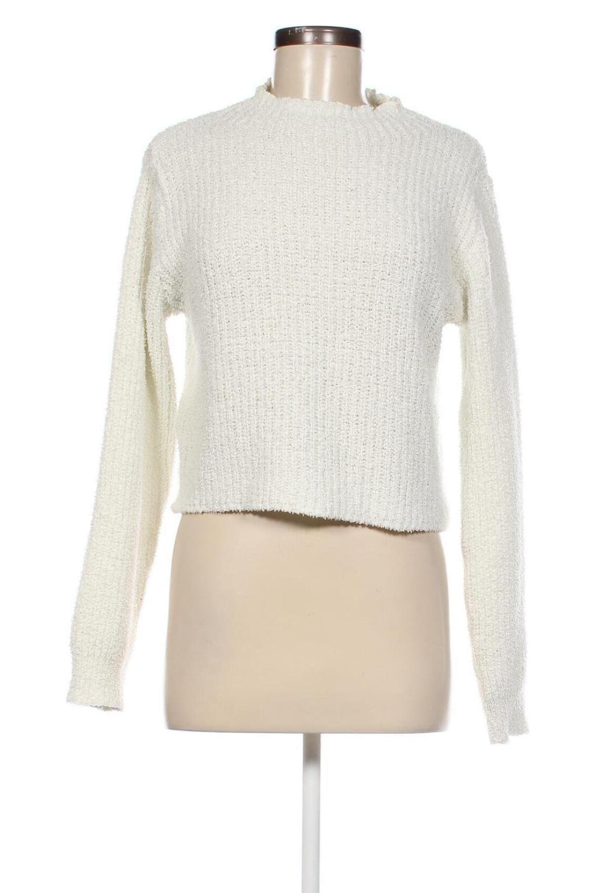 Дамски пуловер Zara, Размер L, Цвят Бял, Цена 9,45 лв.