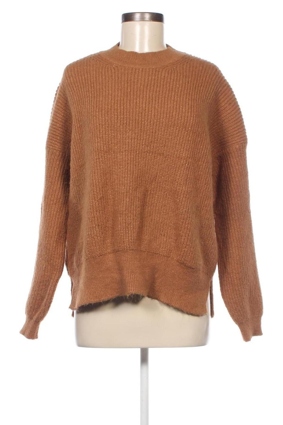 Дамски пуловер Zara, Размер S, Цвят Кафяв, Цена 9,45 лв.