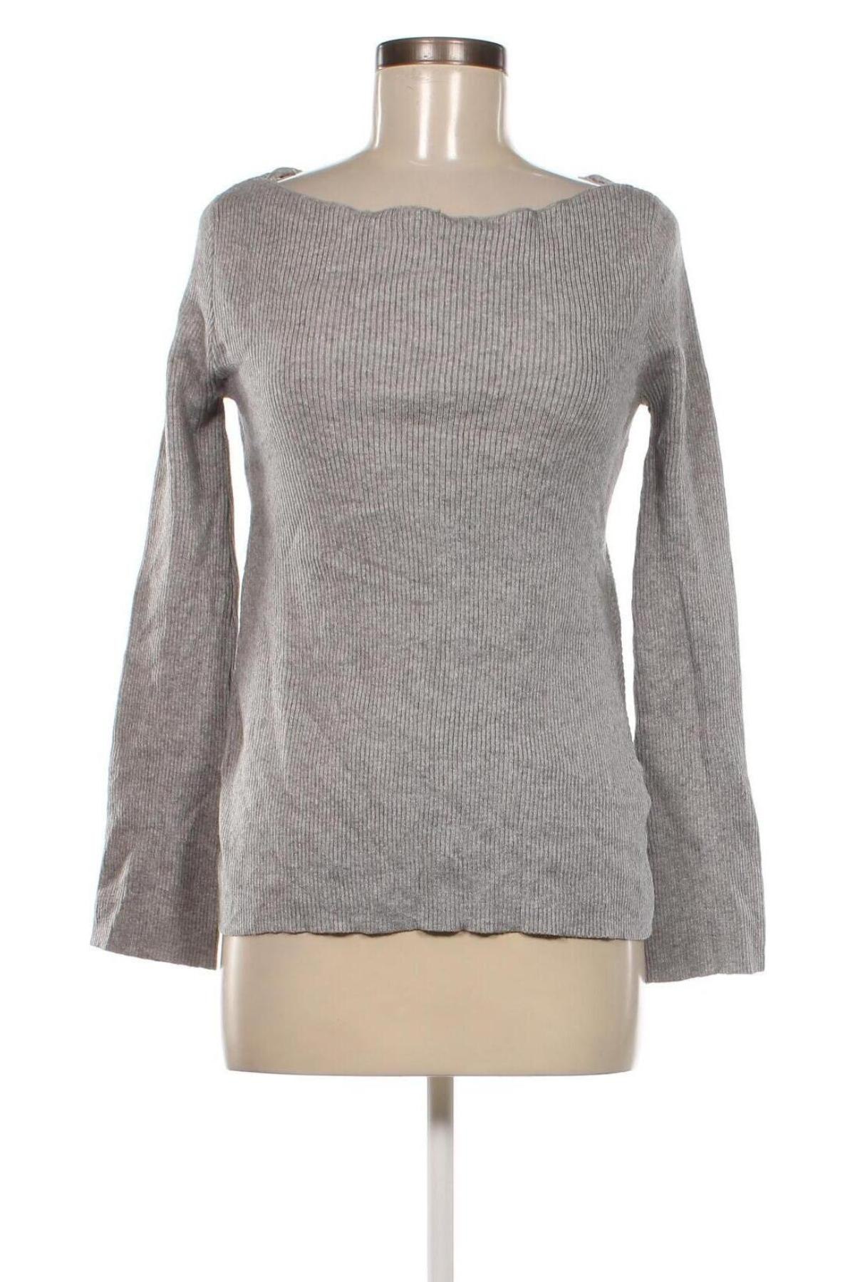 Дамски пуловер Zara Knitwear, Размер M, Цвят Сив, Цена 8,10 лв.