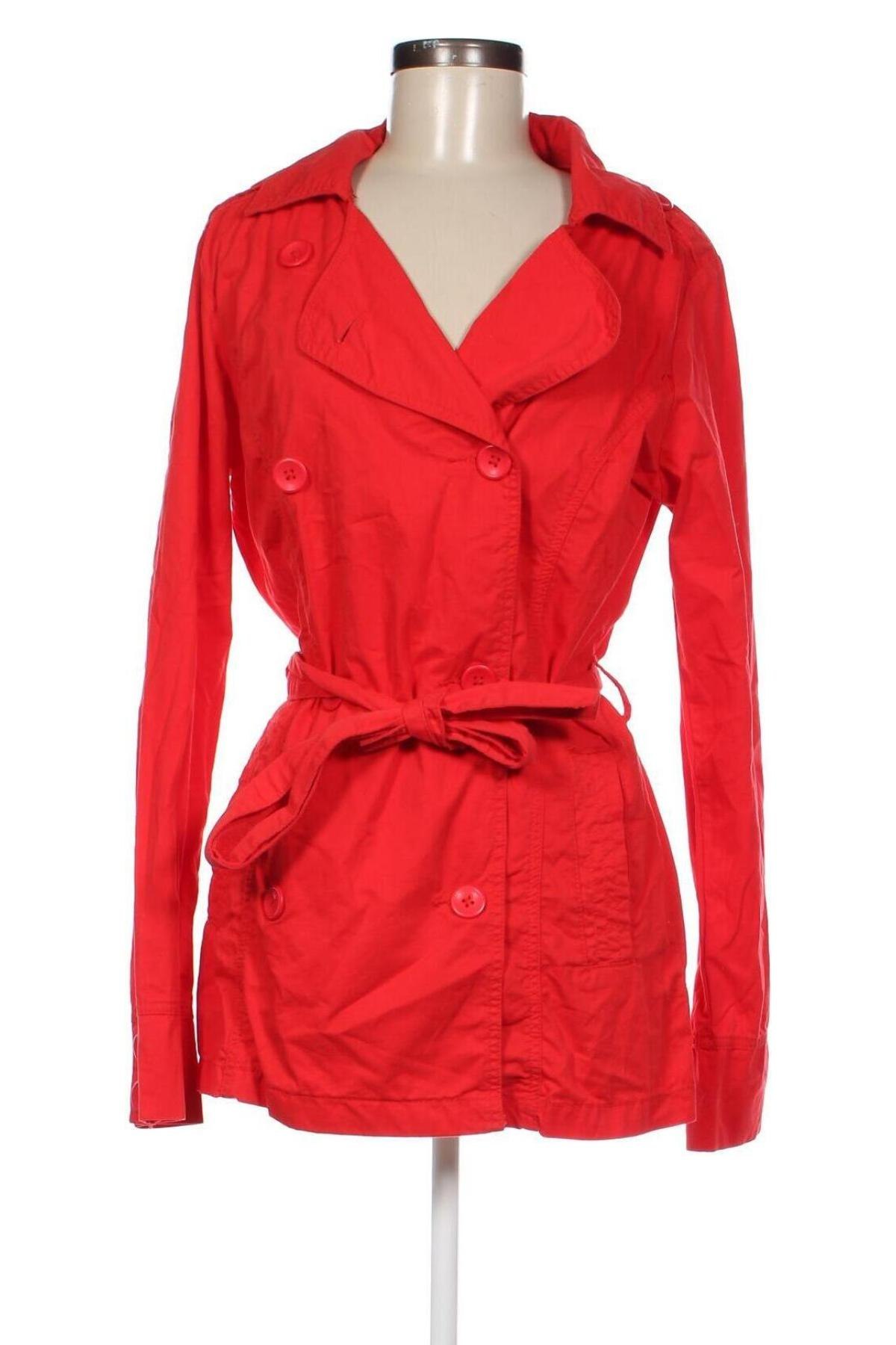Damen Trenchcoat Groggy, Größe XL, Farbe Rot, Preis 28,18 €